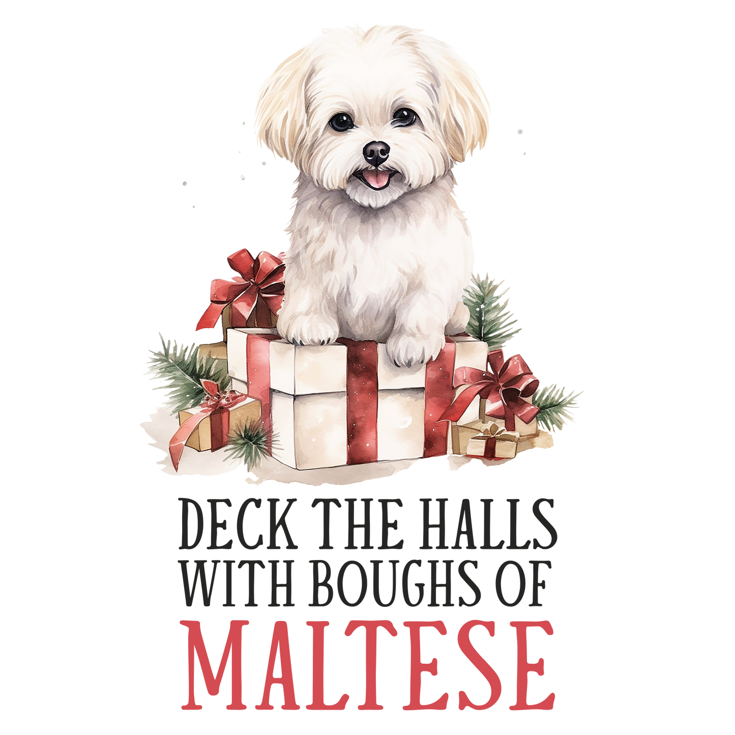 Holiday Dog Pun Plush Christmas Waffle Kitchen Towel
