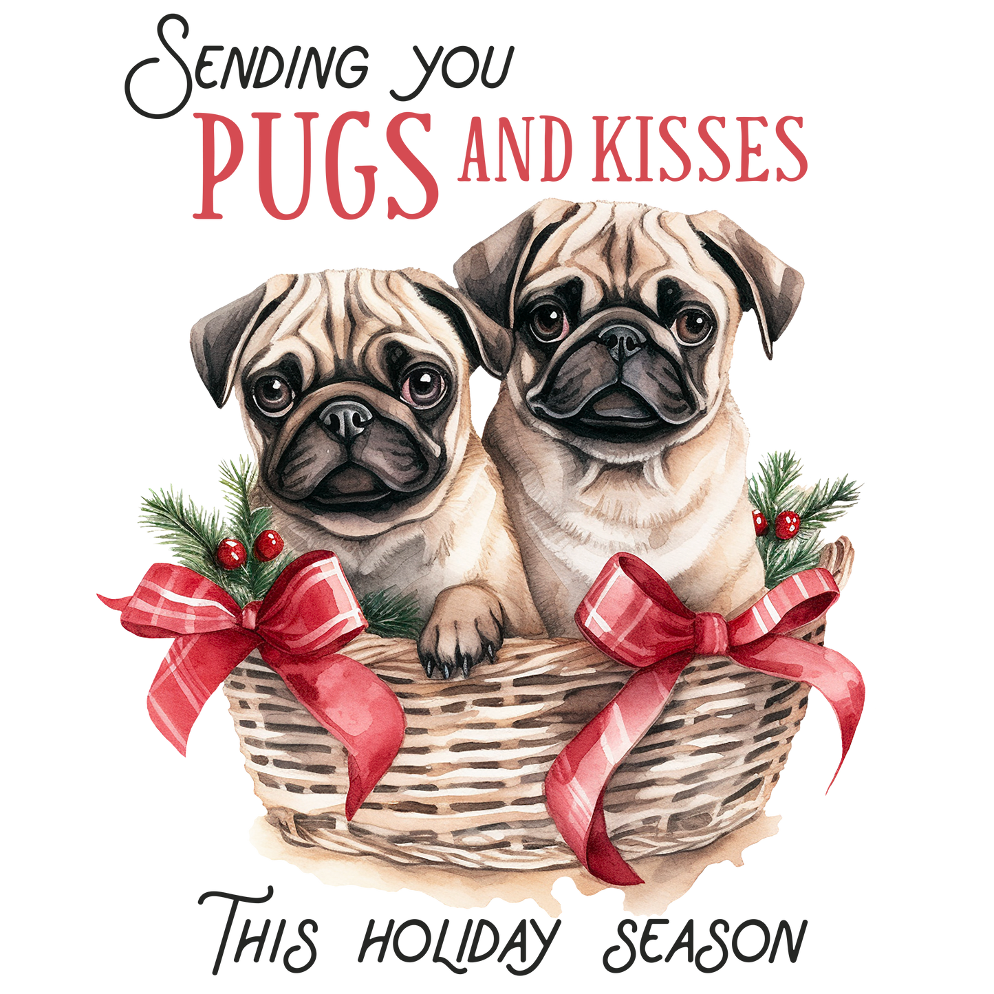 Holiday Dog Pun Plush Christmas Waffle Kitchen Towel