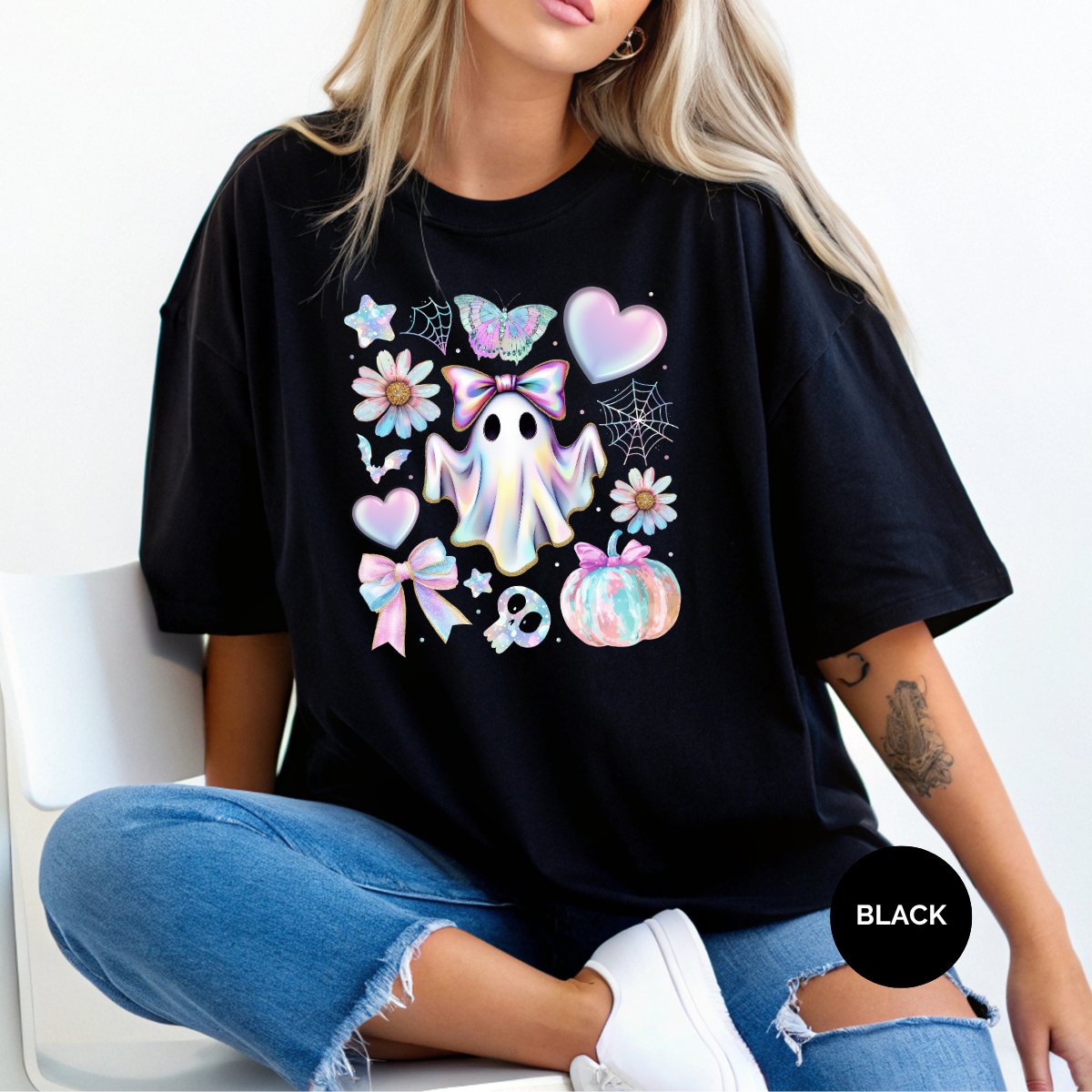 Iridescent Ghost Coquette Comfort Colors Halloween Shirt