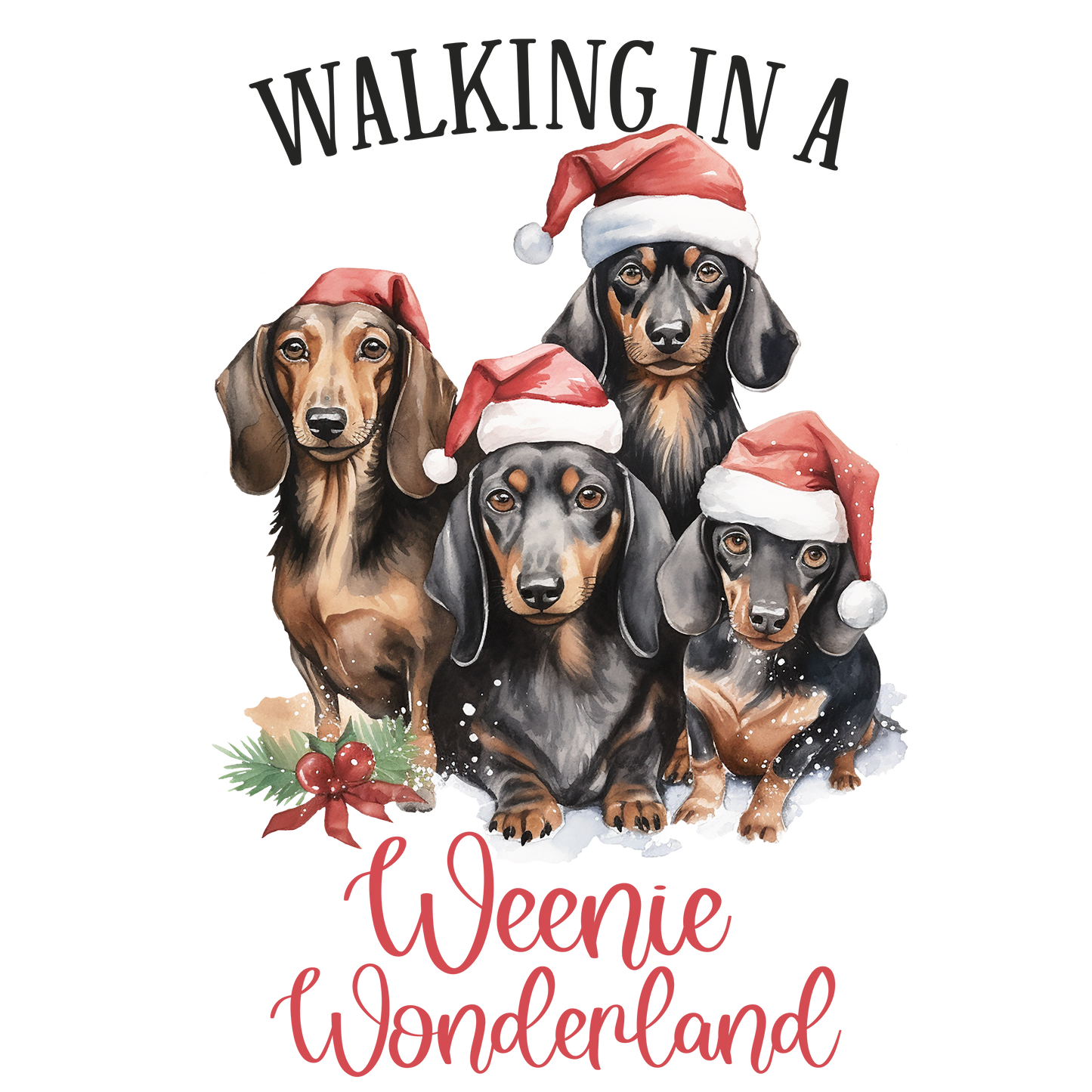 Holiday Dog Pun Plush Christmas Waffle Kitchen Towel