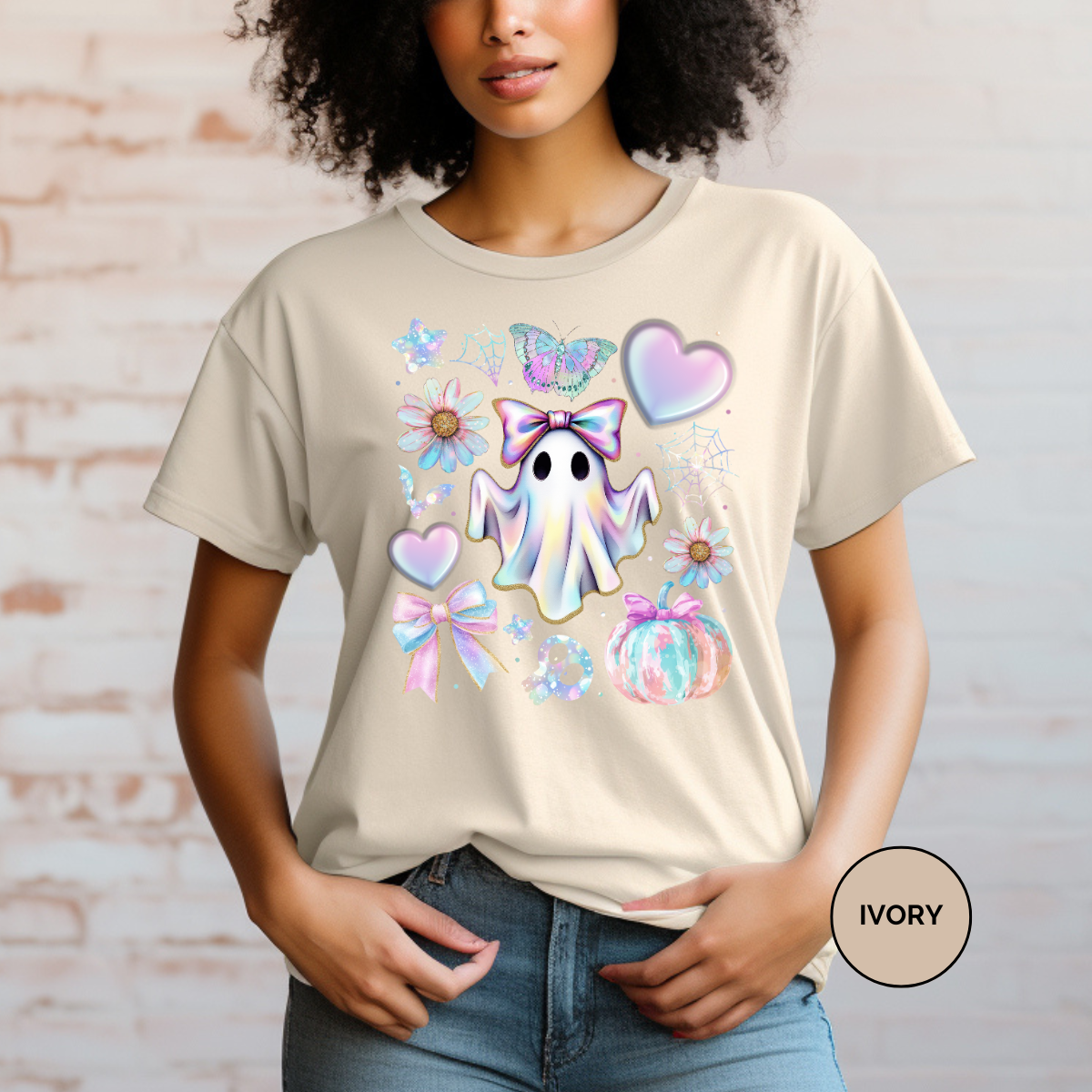 Iridescent Ghost Coquette Comfort Colors Halloween Shirt