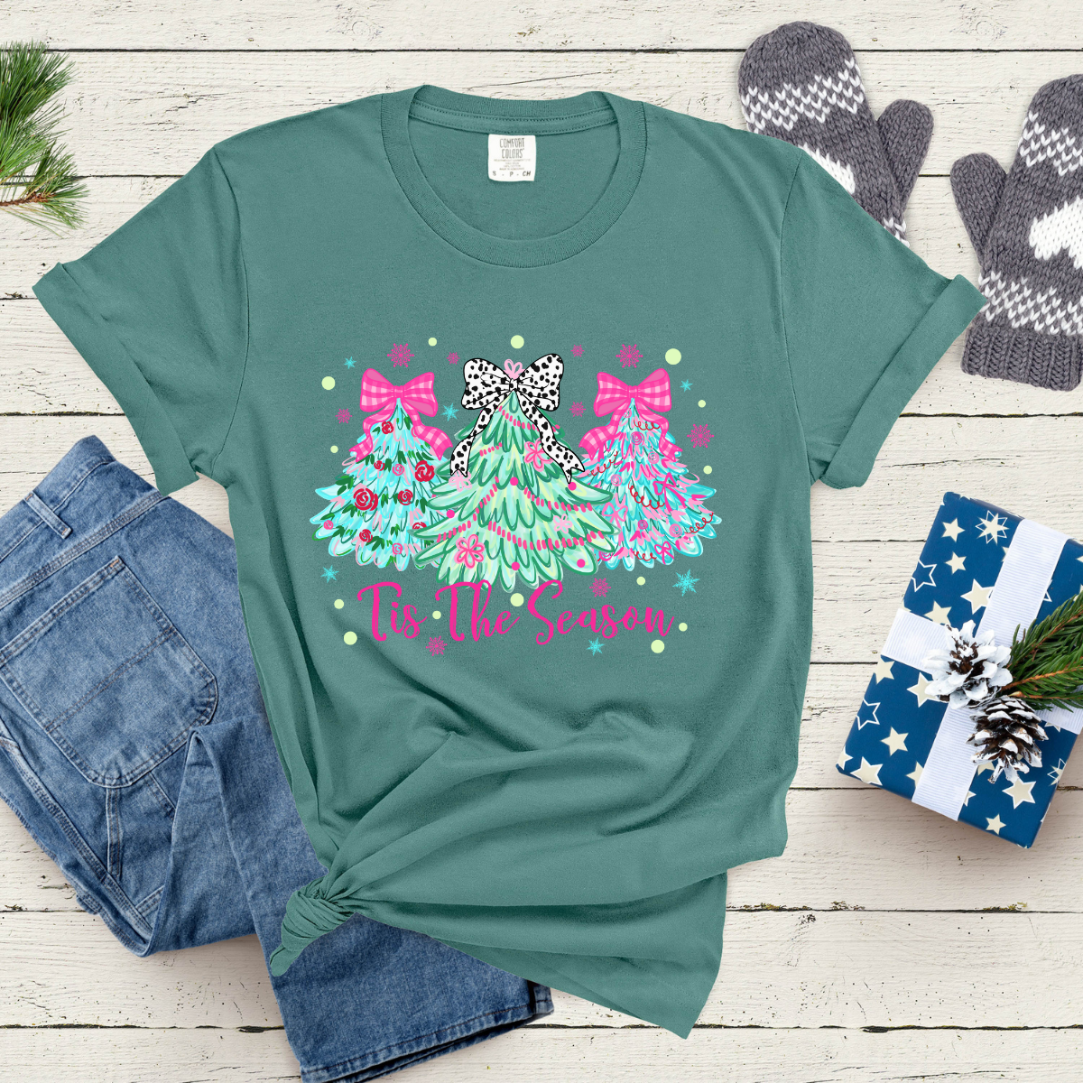 Tis the Season Pastel Comfort Colors® Christmas Shirt