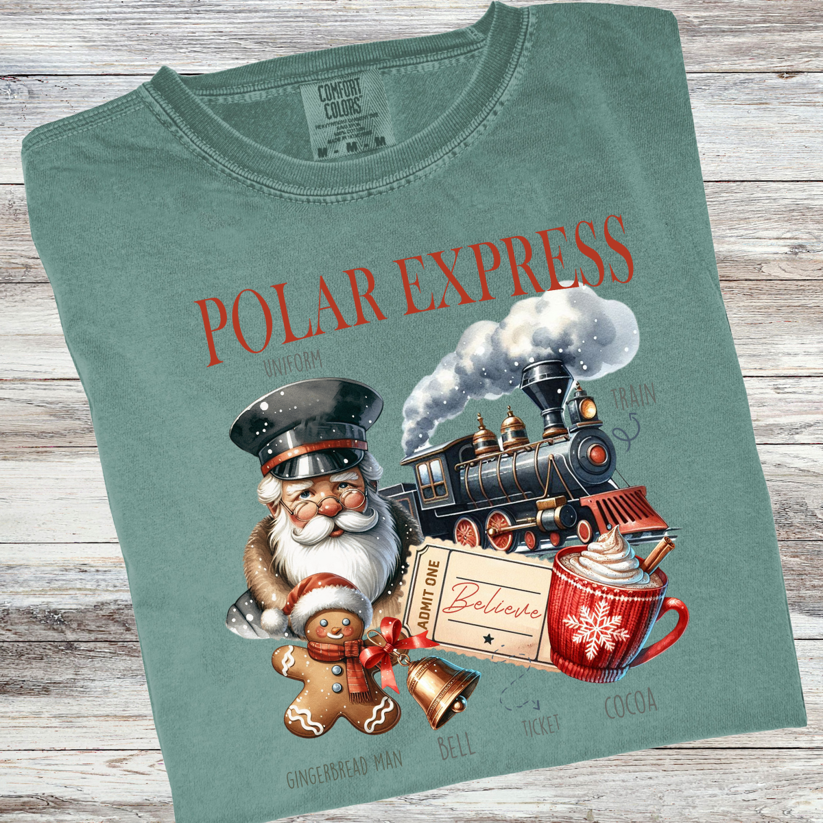 Polar Express Comfort Colors® Christmas Shirt