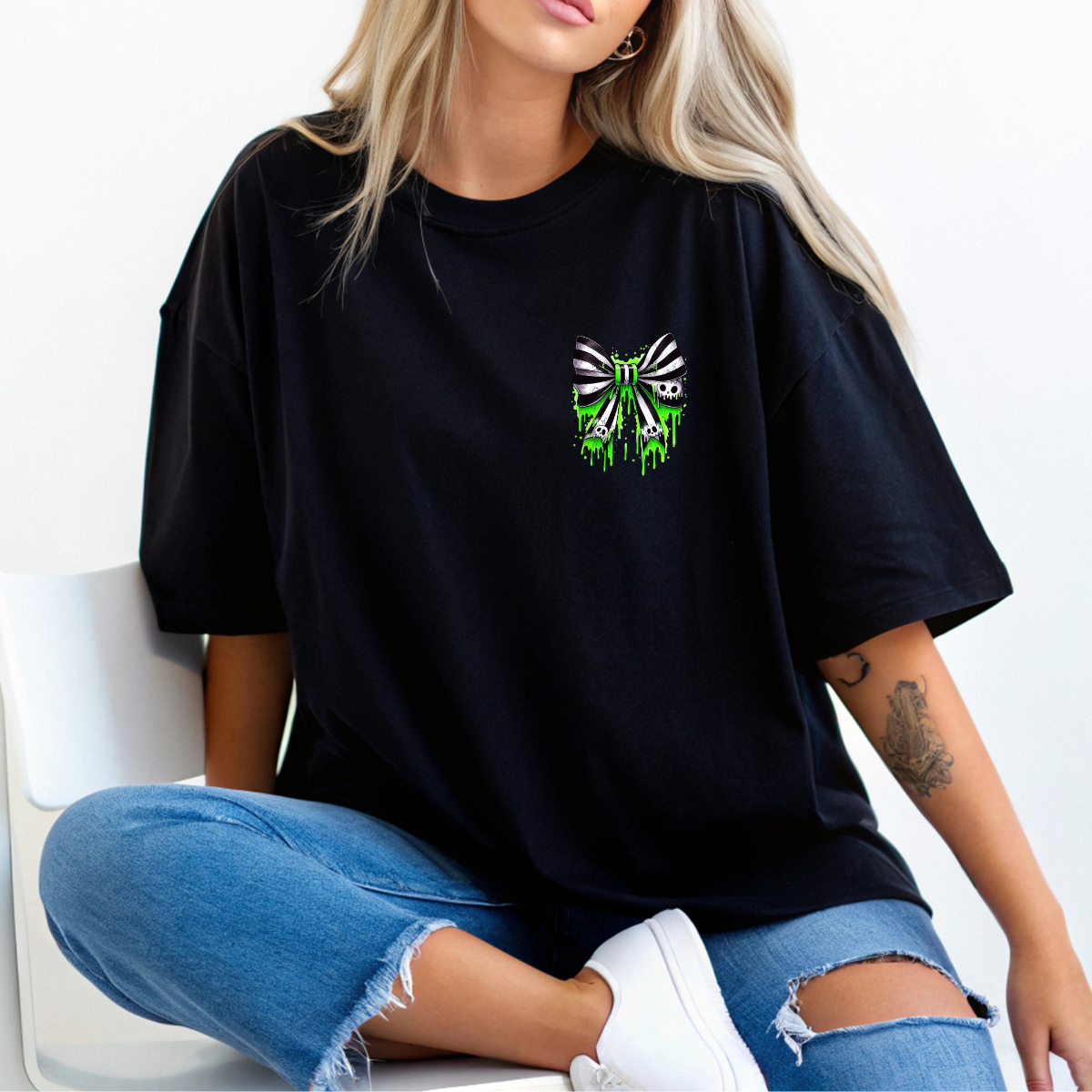 2-Sided Never Trust Coquette Comfort Colors Halloween Shirt