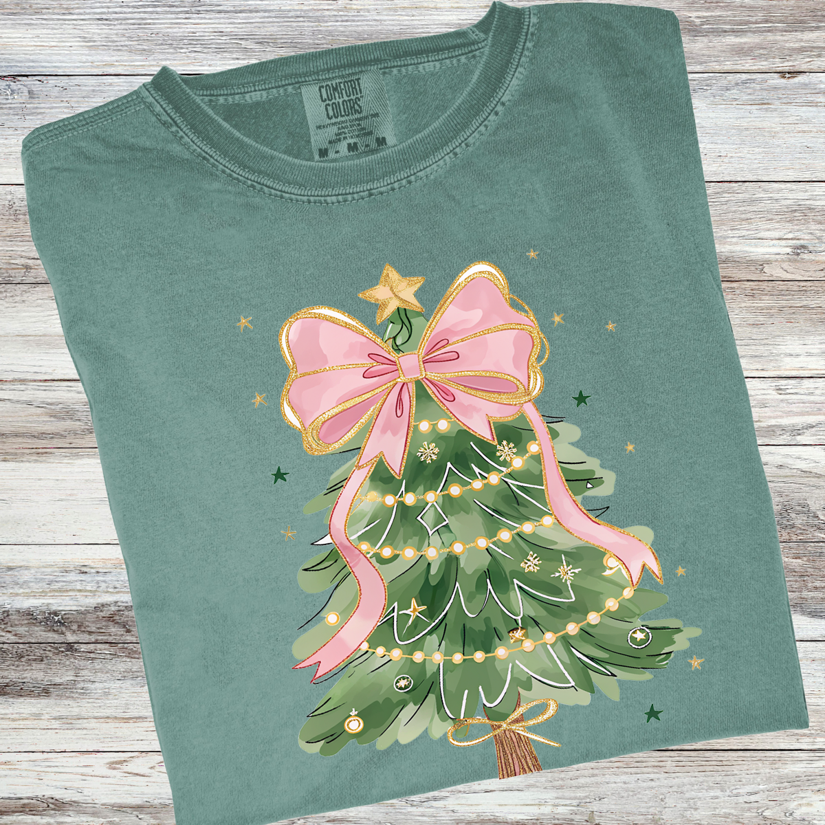 Glitter Tree Comfort Colors® Christmas Shirt