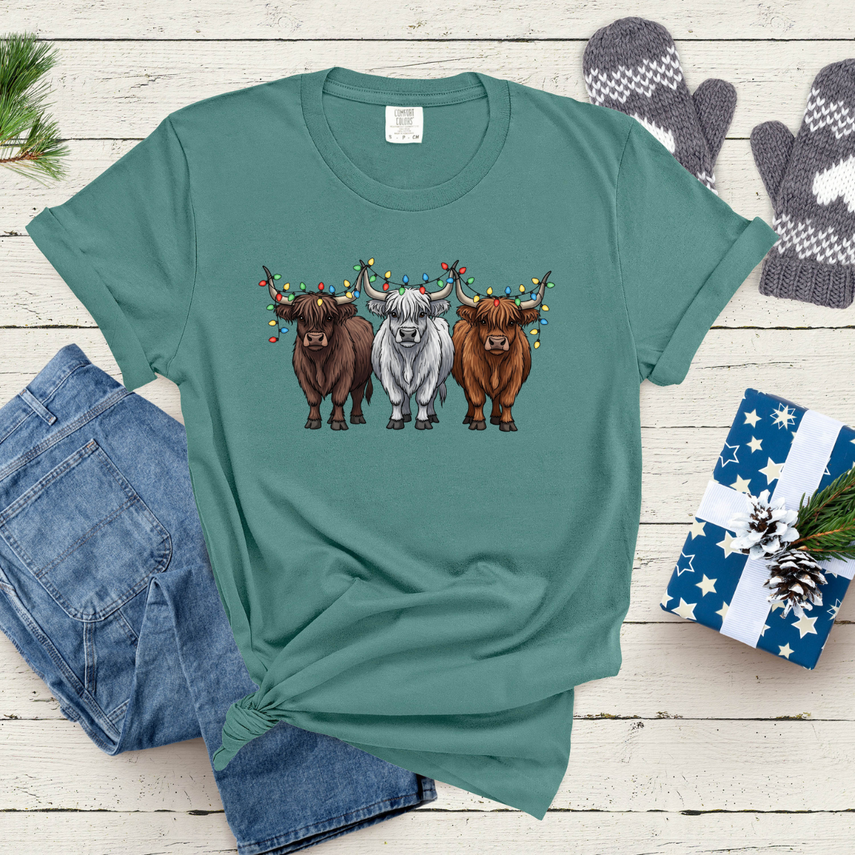 Highland Holiday Comfort Colors® Christmas Shirt