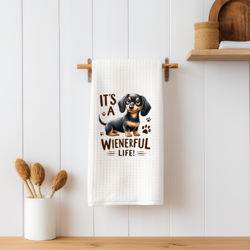 Dachshund 3 Funny Dog Pun Towel