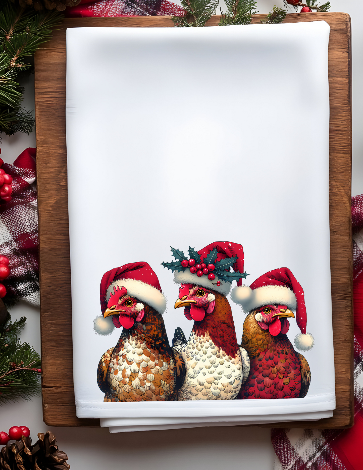 Plush Christmas Waffle Kitchen Towels