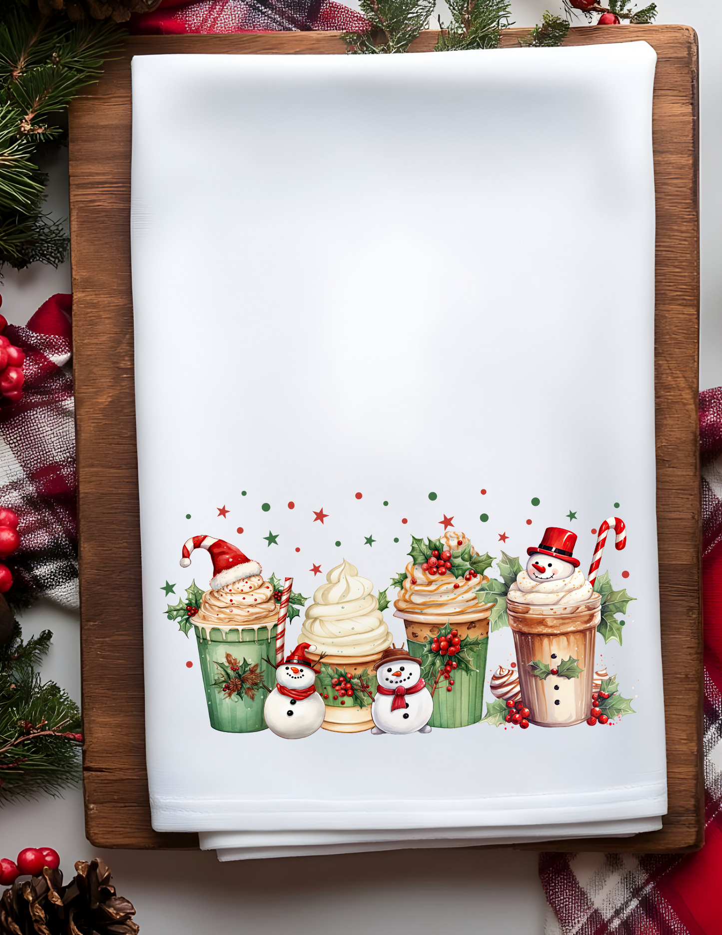 Plush Christmas Waffle Kitchen Towels
