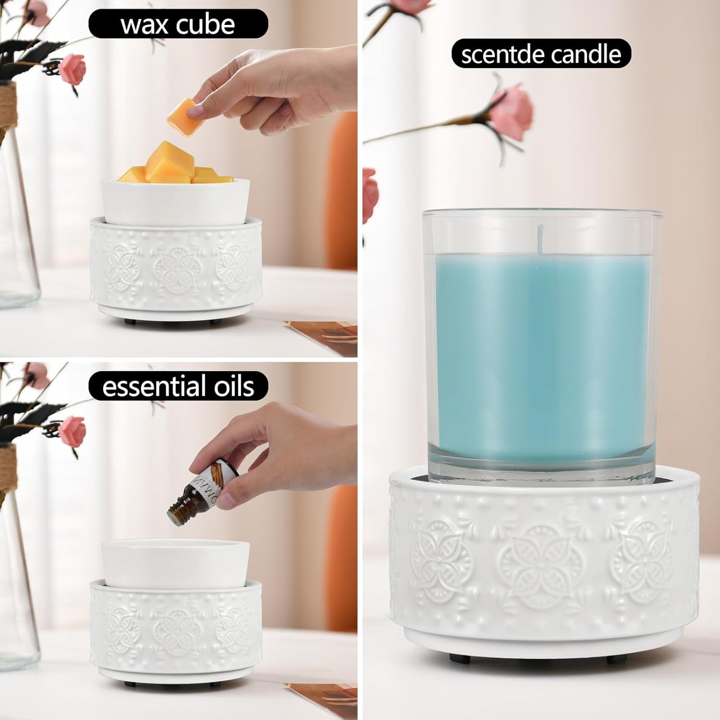 Ceramic White Wax Melt Warmer