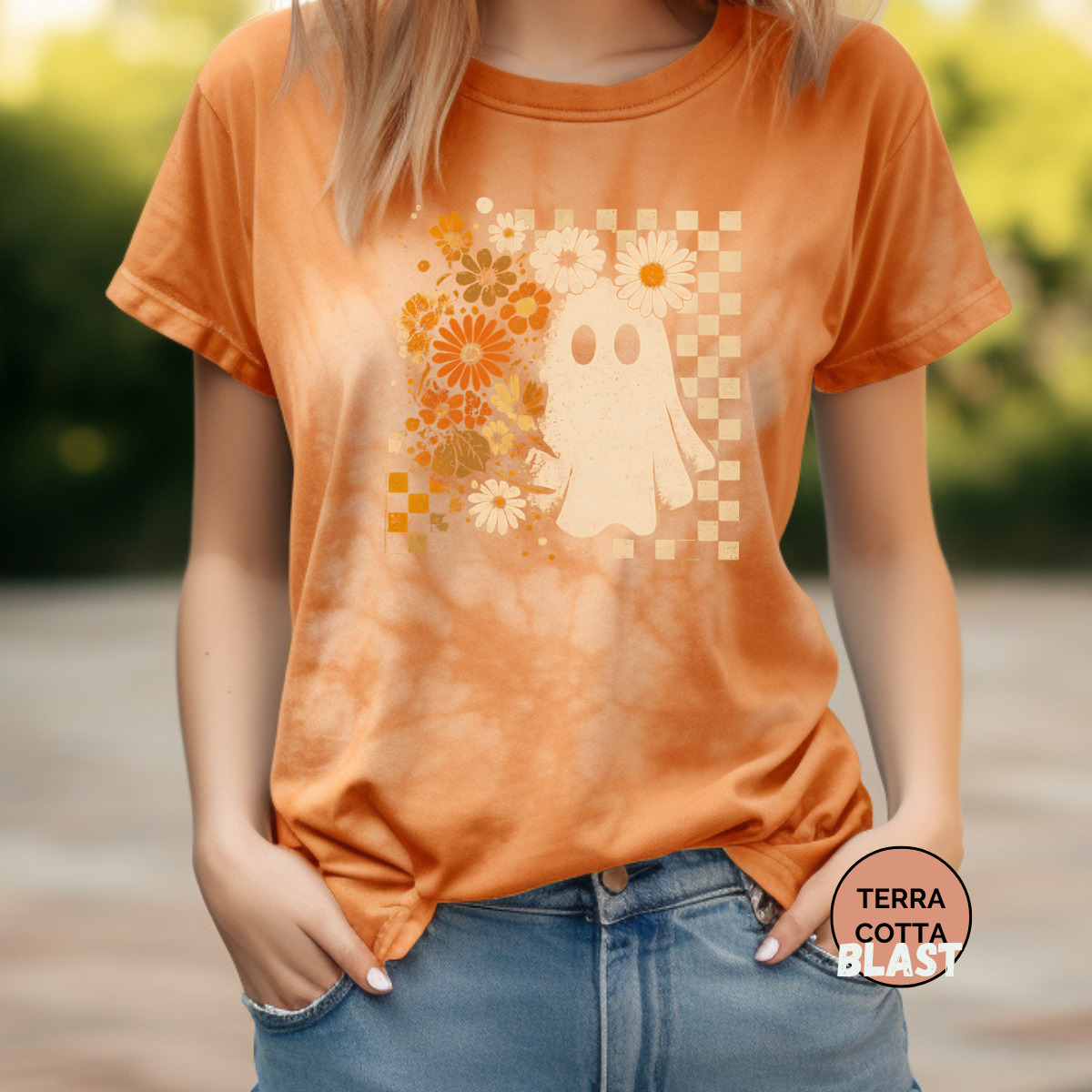 Checkered Ghost Coquette Comfort Colors Halloween Shirt