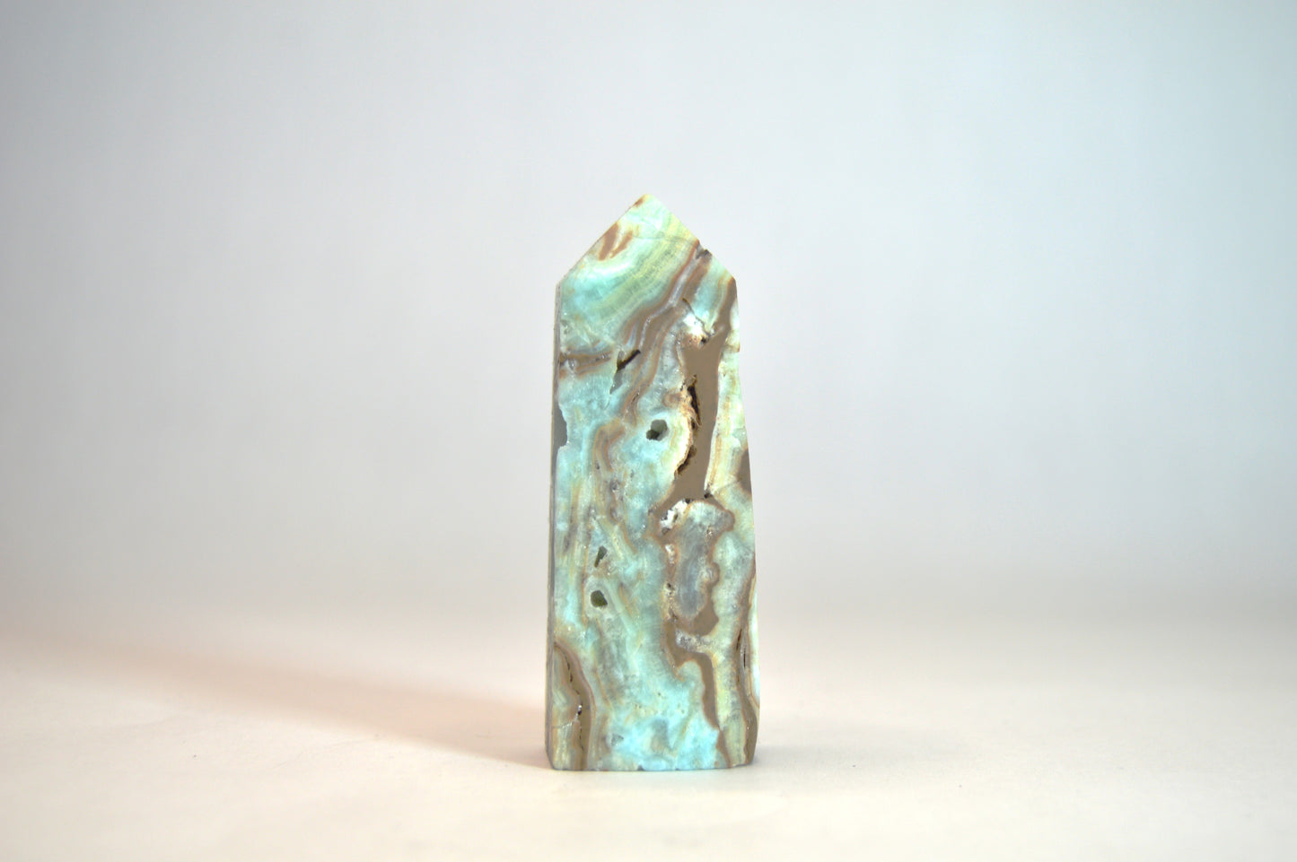 Raw Blue Aragonite Tower
