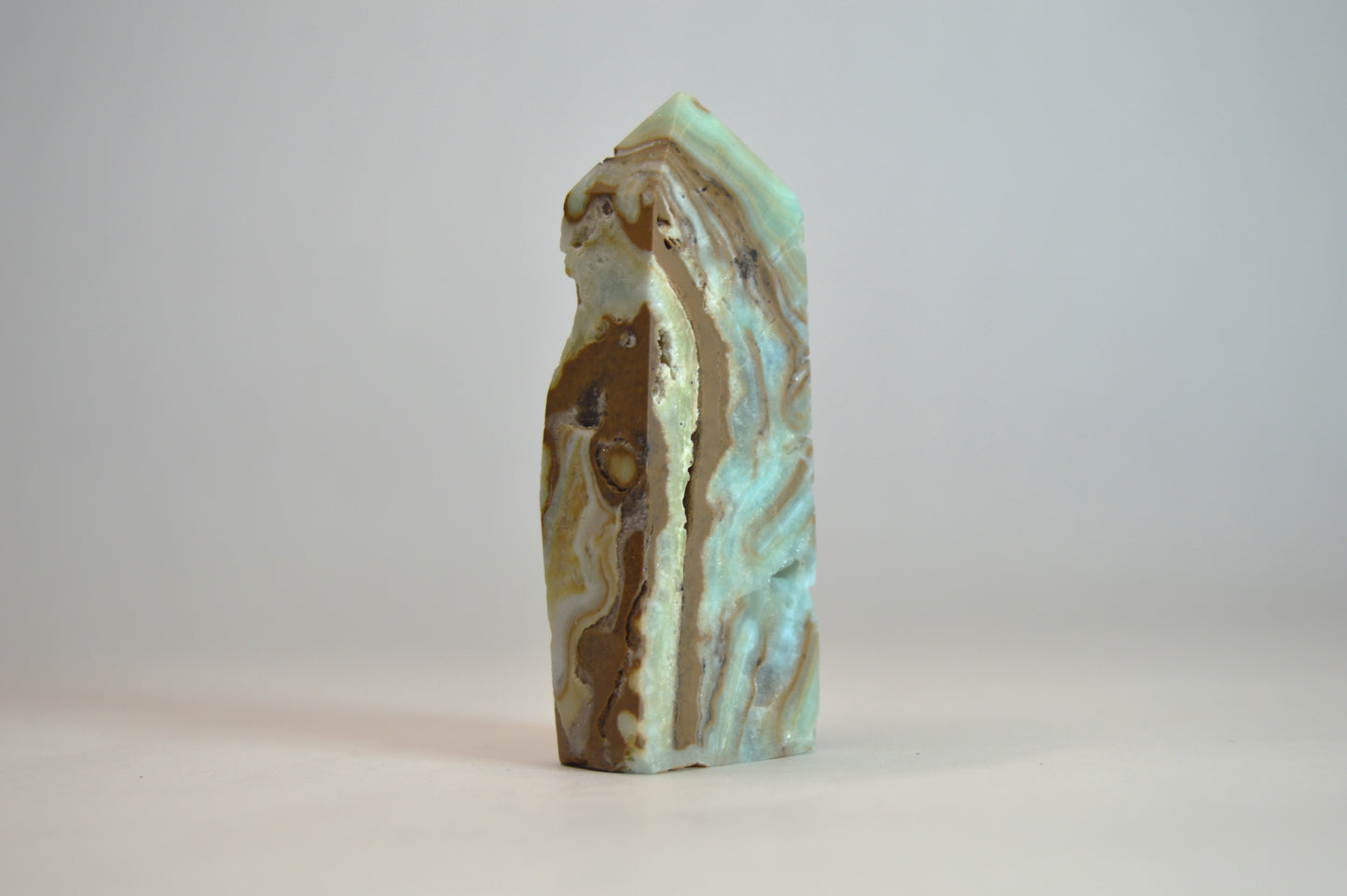 Raw Blue Aragonite Tower