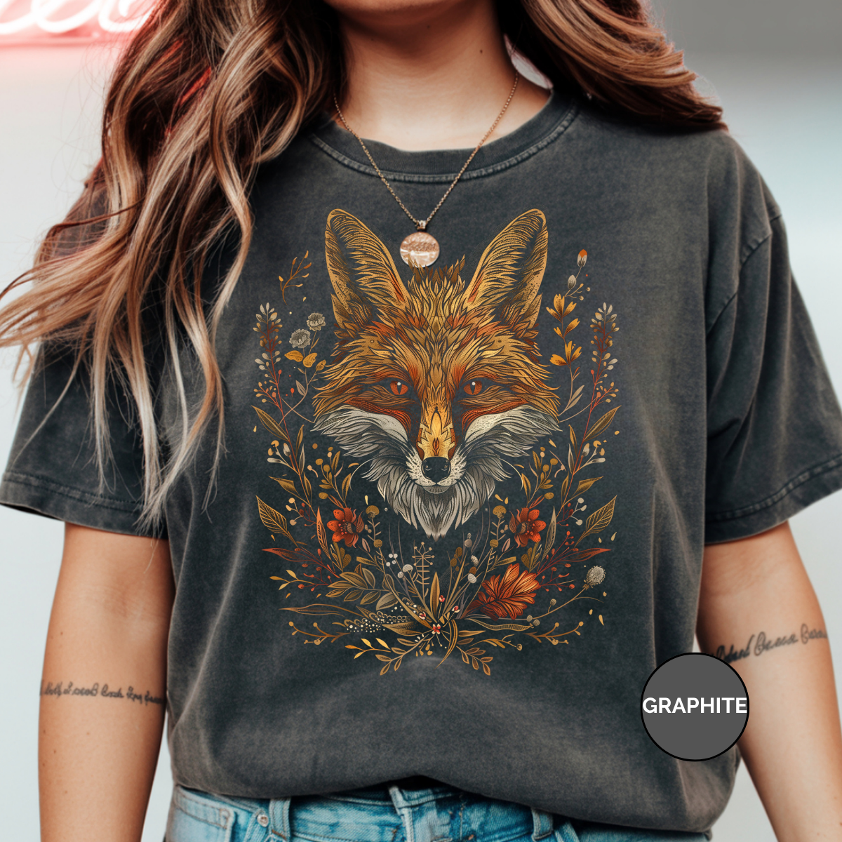Fall Fox Comfort Colors Halloween Shirt