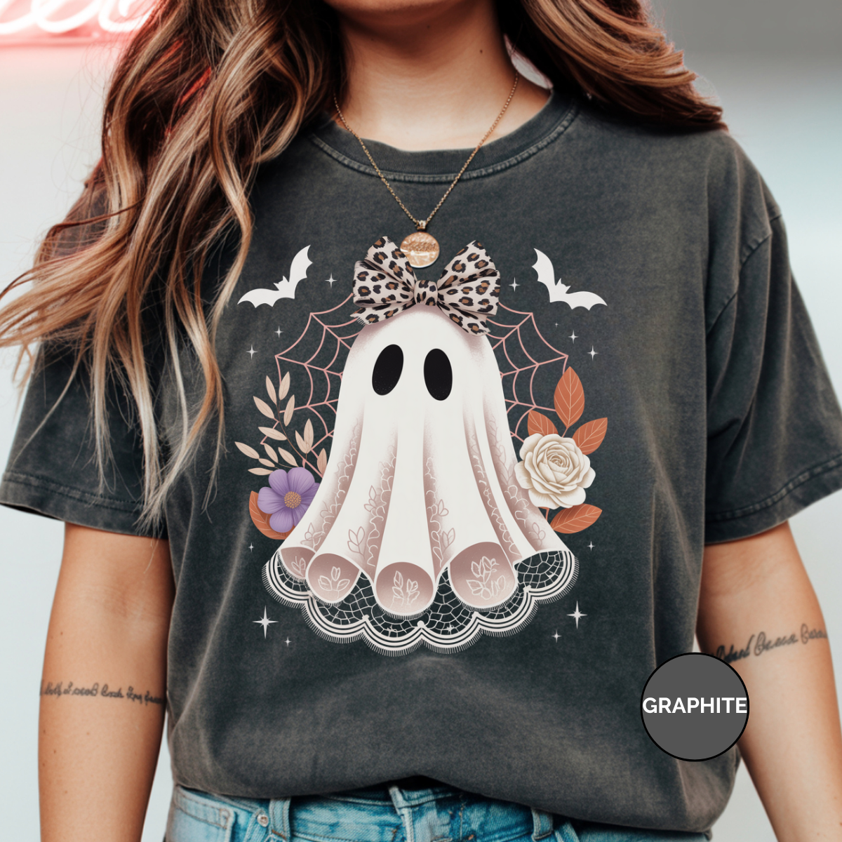 Ghost Girl Comfort Colors Halloween Shirt