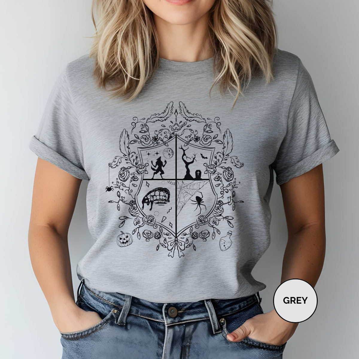 Halloween House Crest Comfort Colors Halloween Shirt