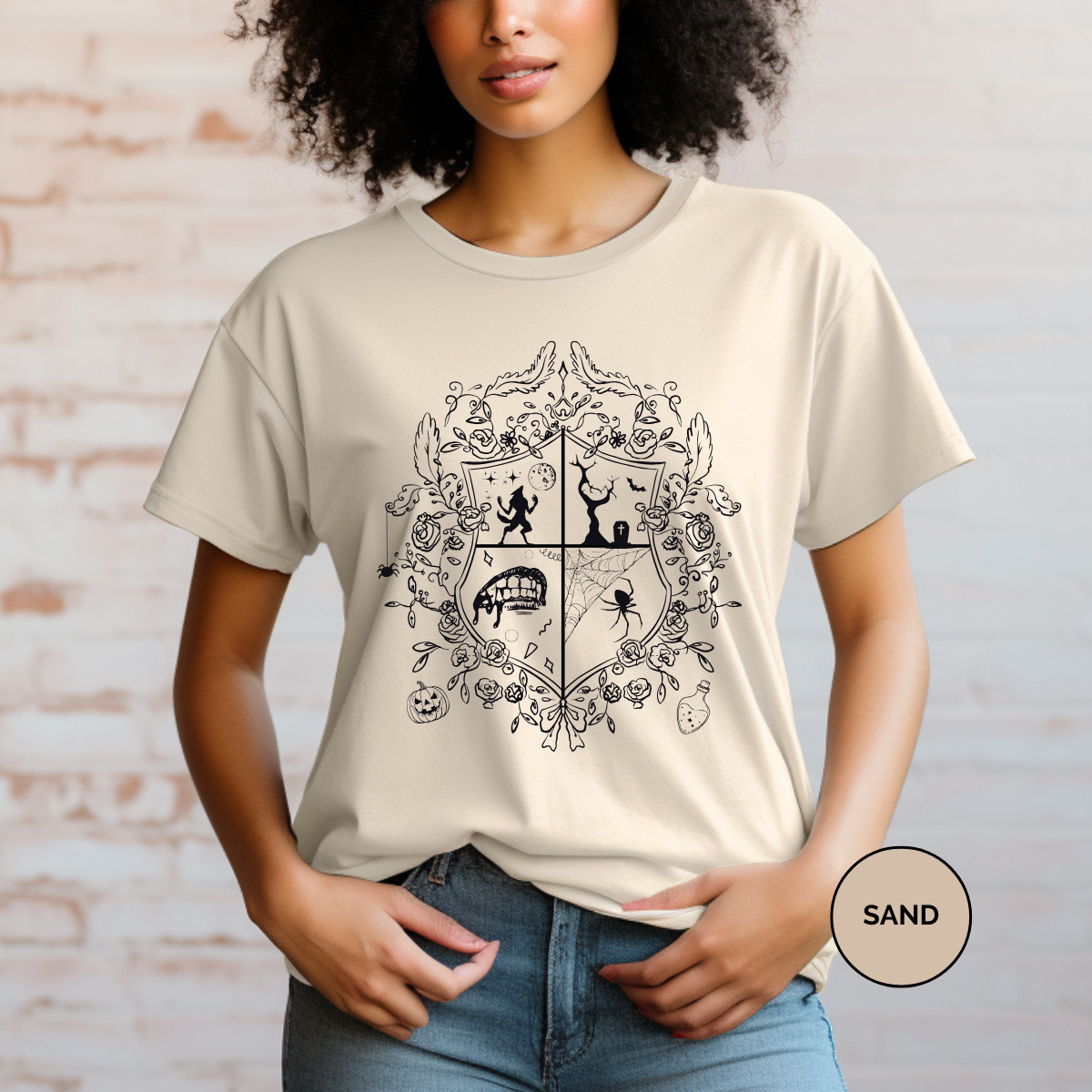 Halloween House Crest Comfort Colors Halloween Shirt