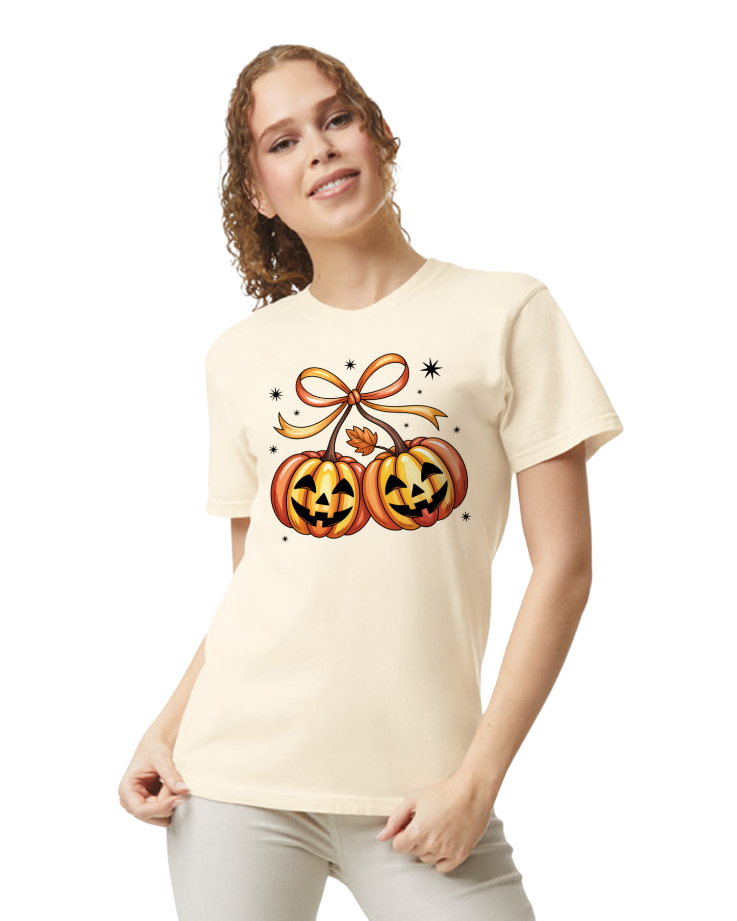 Pumpkin Coquette Comfort Colors Halloween Shirt