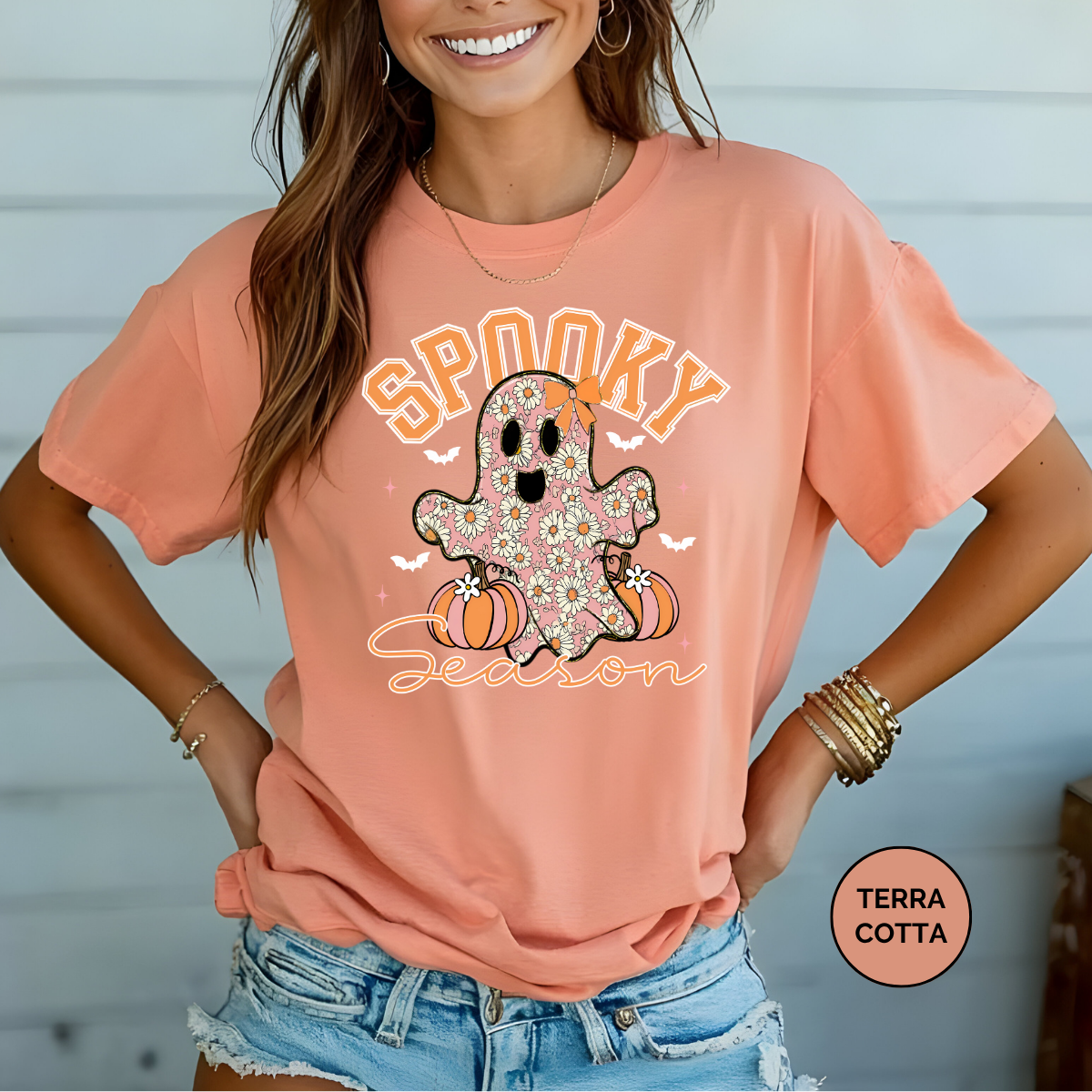 Hippie Ghost Comfort Colors Halloween Shirt