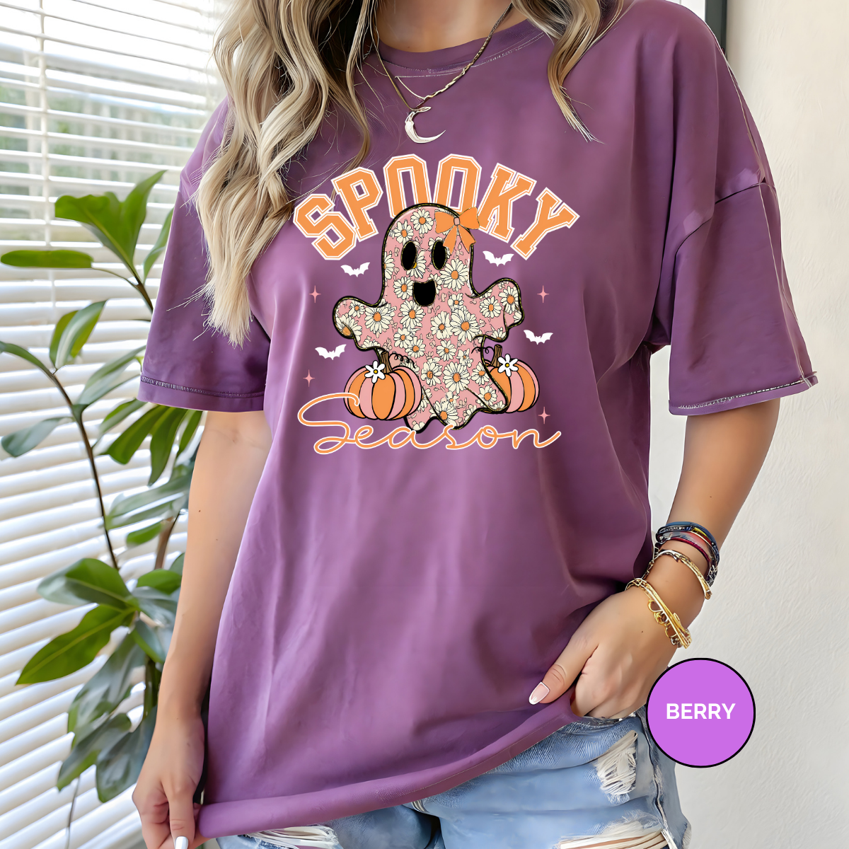Hippie Ghost Comfort Colors Halloween Shirt