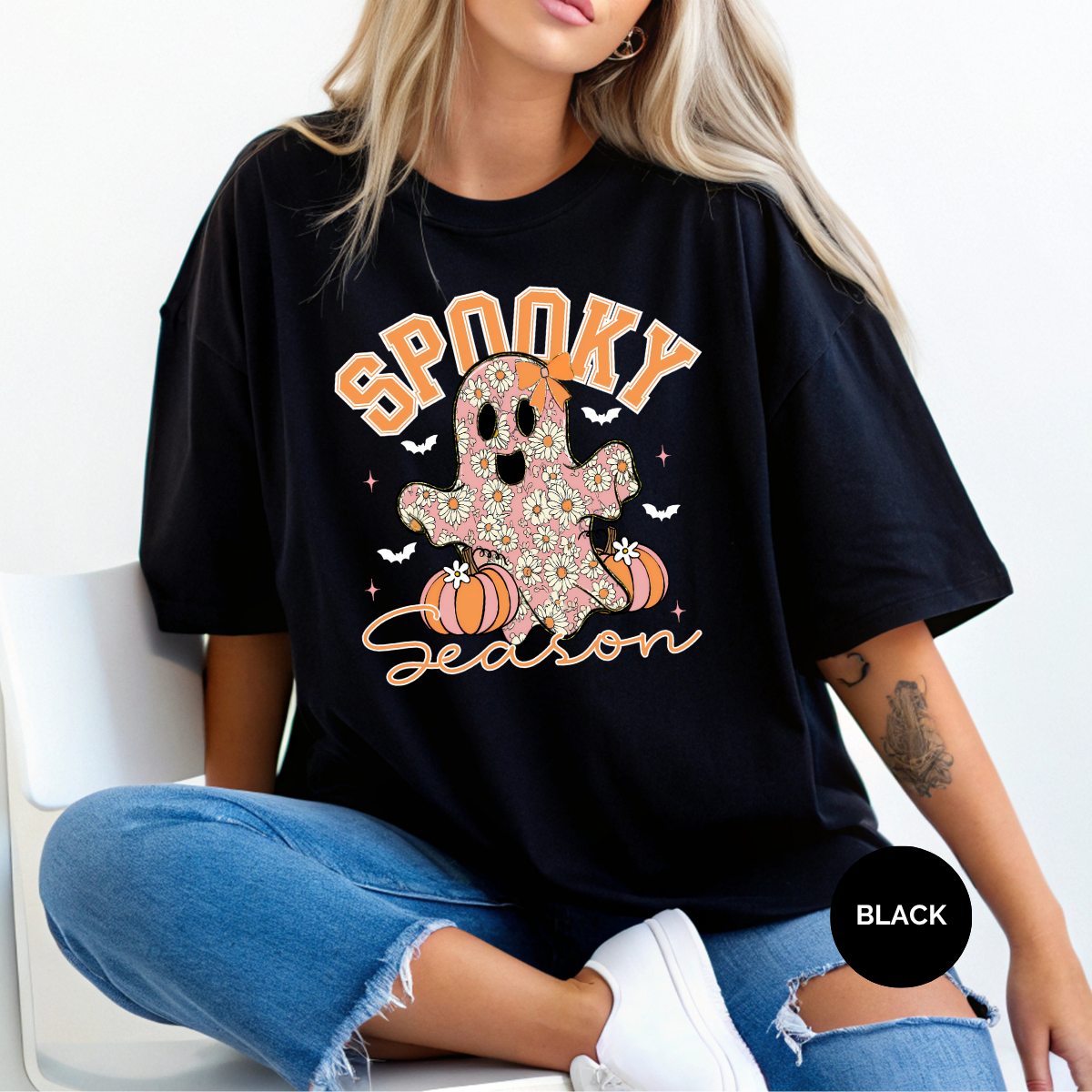 Hippie Ghost Comfort Colors Halloween Shirt