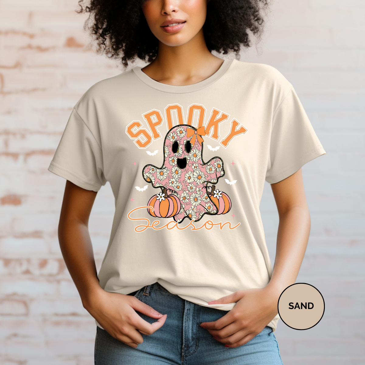 Hippie Ghost Comfort Colors Halloween Shirt