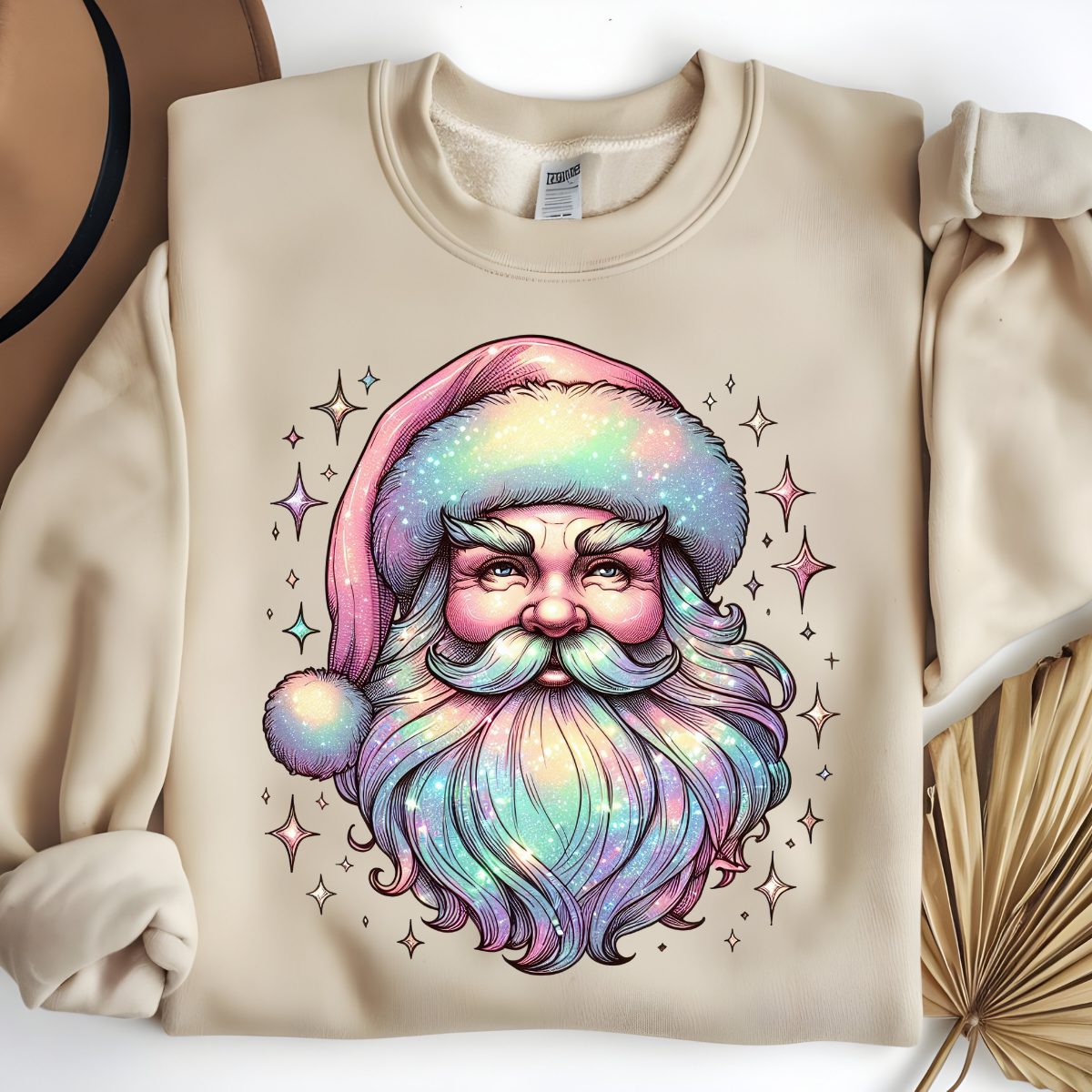 Iridescent Santa Christmas Sweatshirt