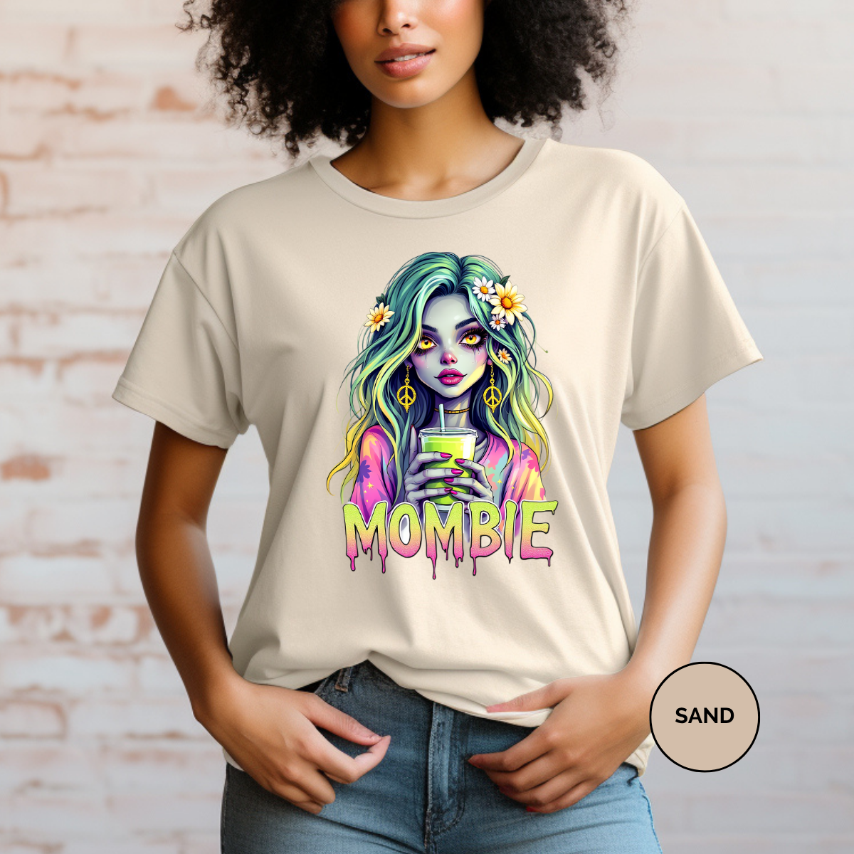 Mombie Comfort Colors Halloween Shirt