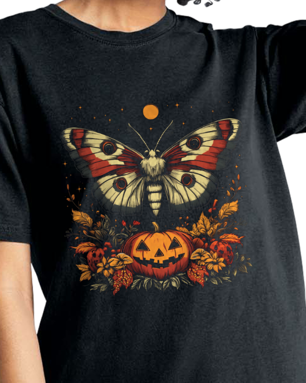 Halloween Pumpkin Moth Comfort Colors Halloween Shirt