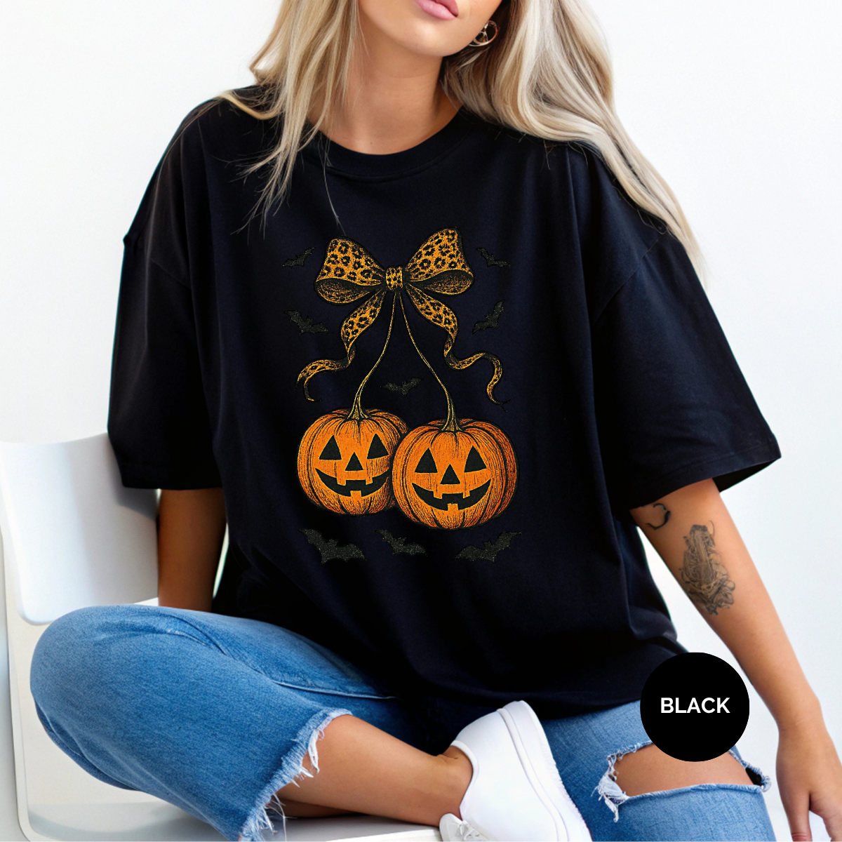 Pumpkin Cherries Comfort Colors Halloween Shirt, Women's Halloween Shirt, Cute Fall Shirt, Spooky Season Shirt, Gift For Halloween