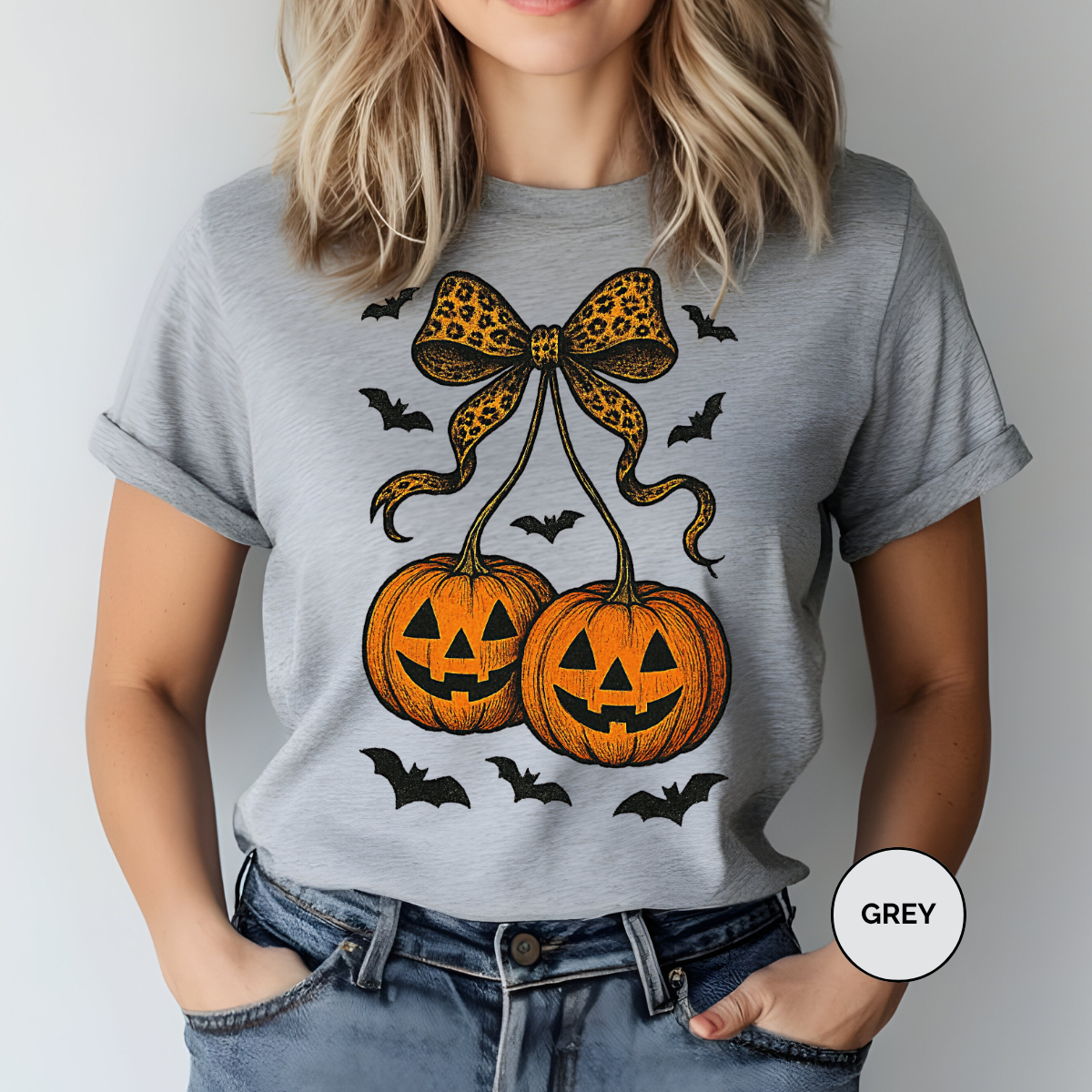 Pumpkin Cherries Comfort Colors Halloween Shirt, Women's Halloween Shirt, Cute Fall Shirt, Spooky Season Shirt, Gift For Halloween