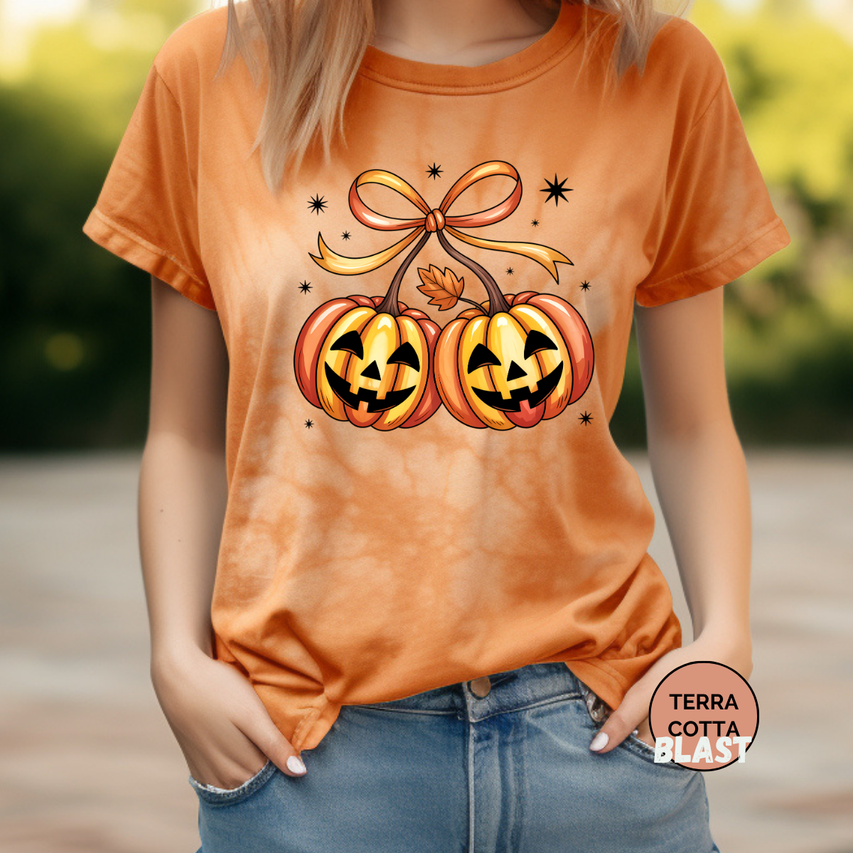 Pumpkin Coquette Comfort Colors Halloween Shirt