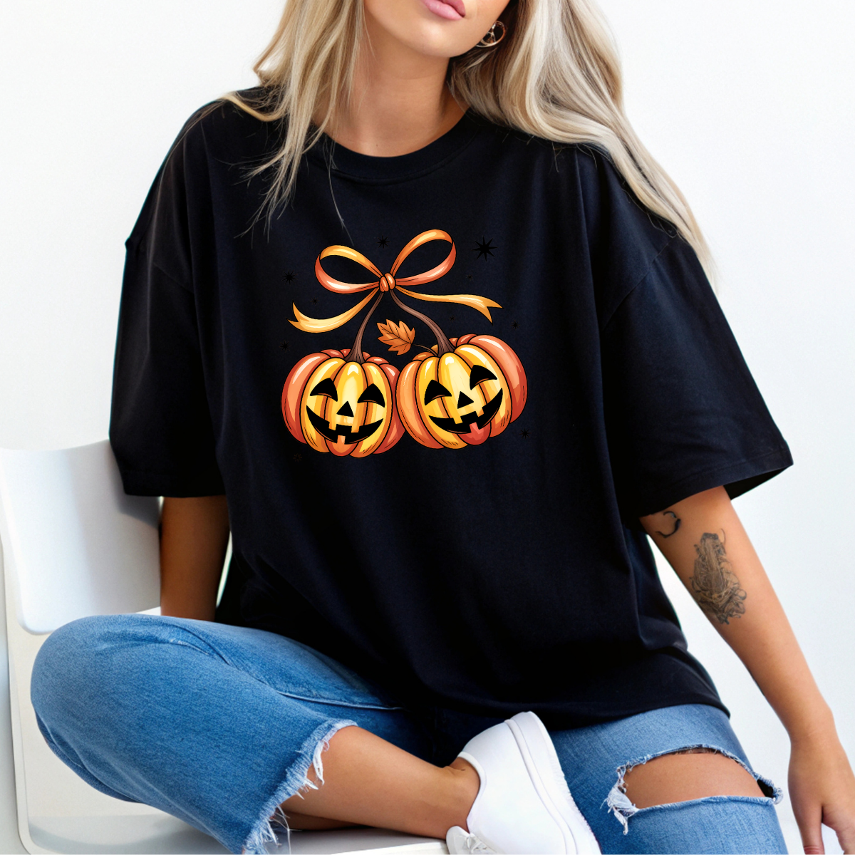 Pumpkin Coquette Comfort Colors Halloween Shirt