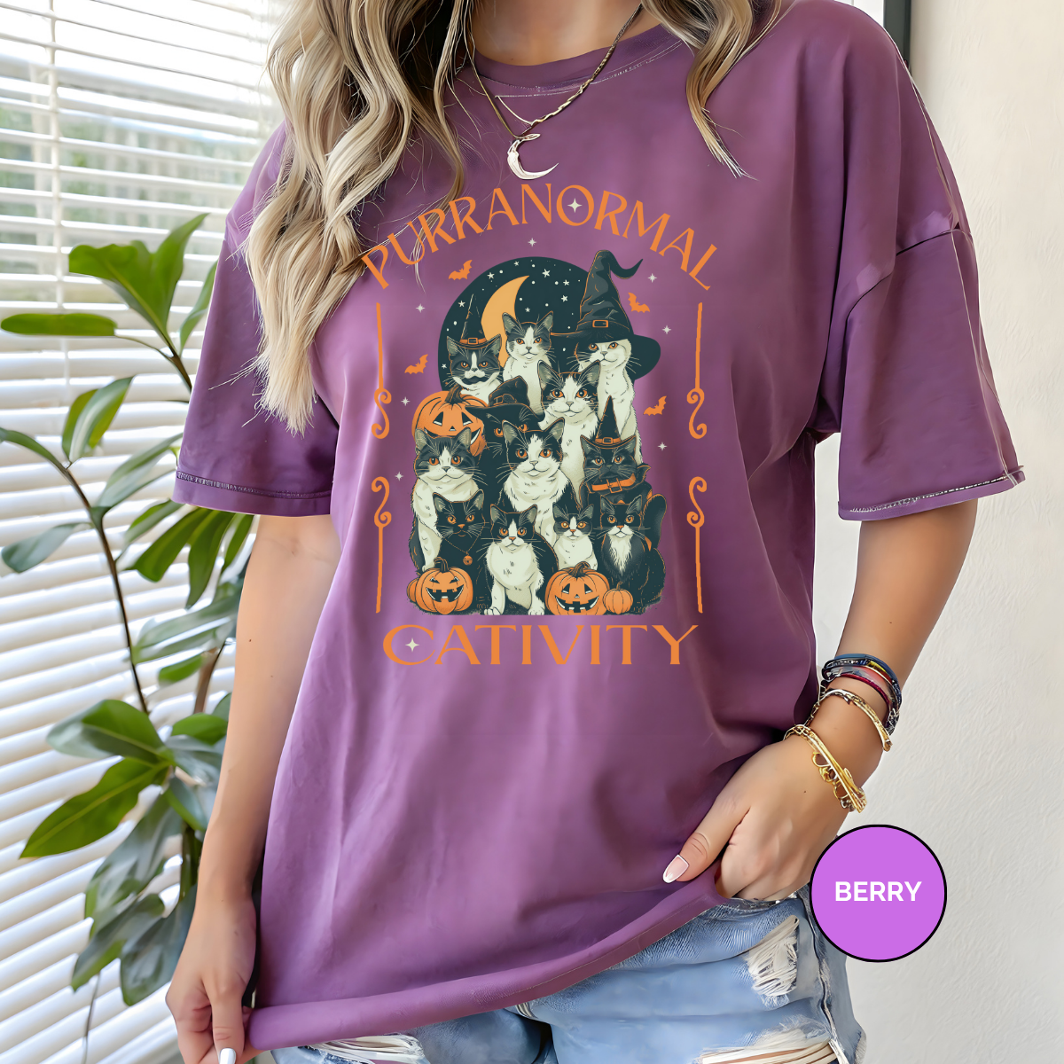 Purranormal Comfort Colors Halloween Shirt