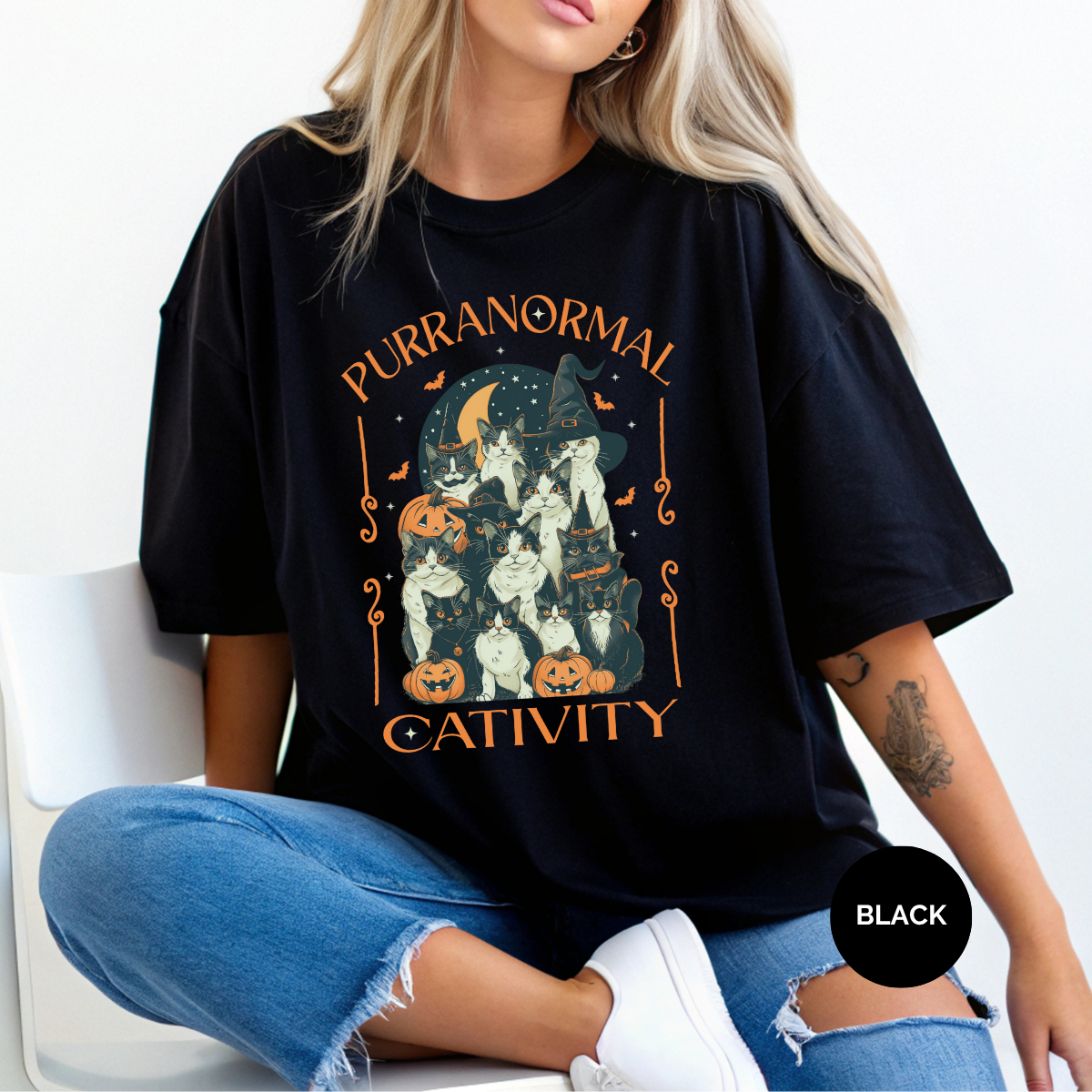 Purranormal Comfort Colors Halloween Shirt