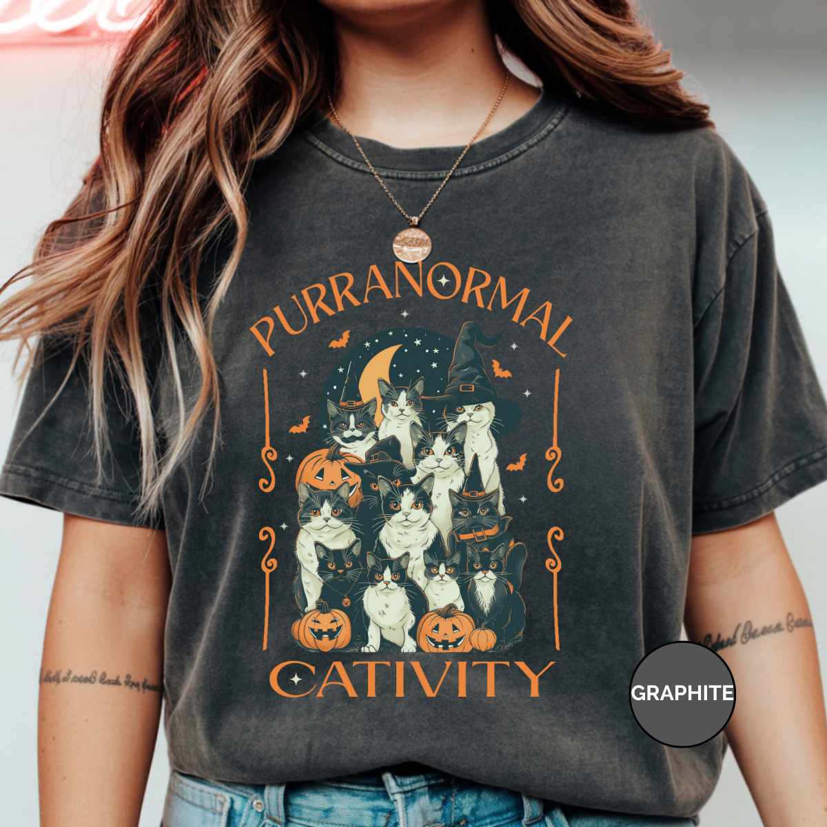 Purranormal Comfort Colors Halloween Shirt