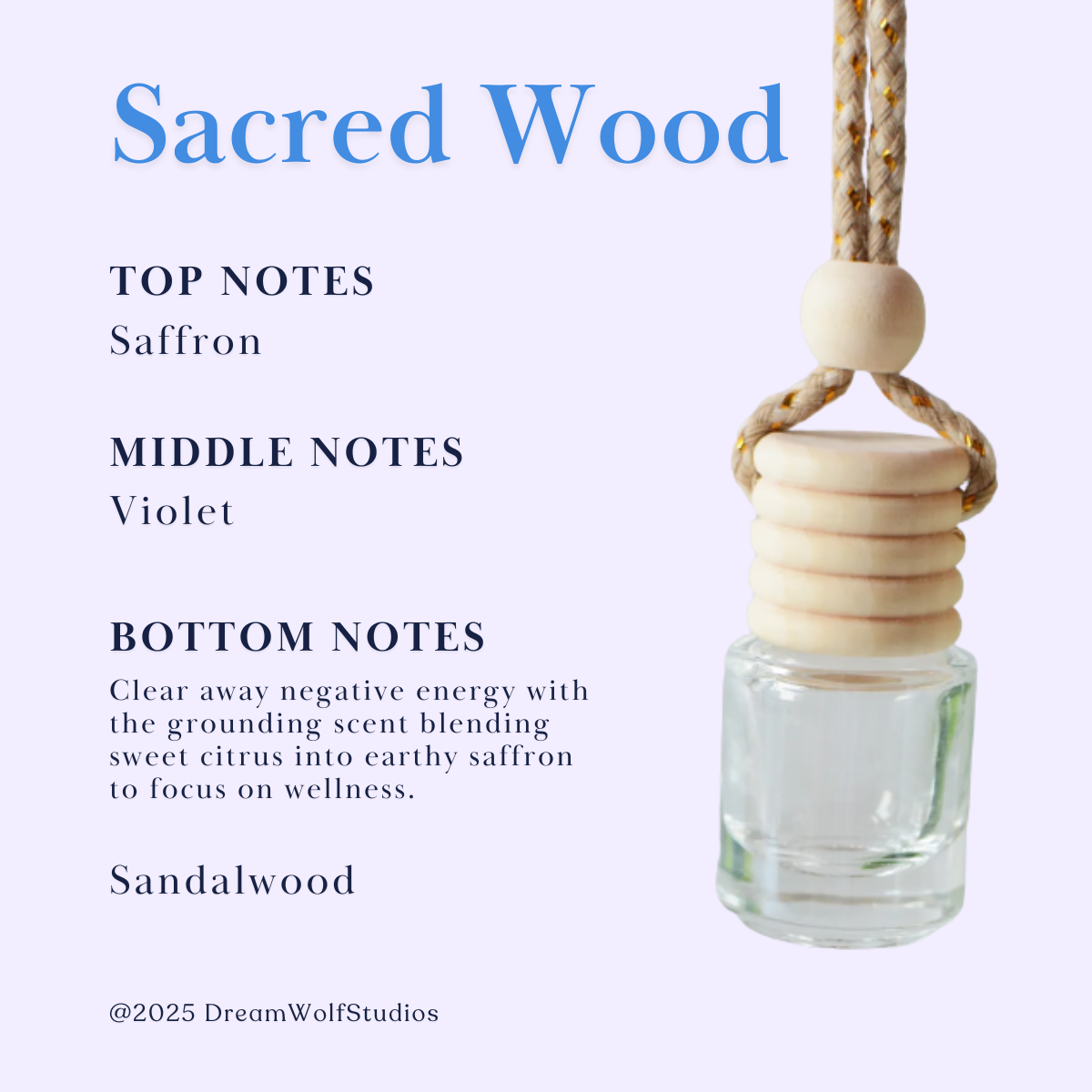 Sacred Wood Car Diffuser