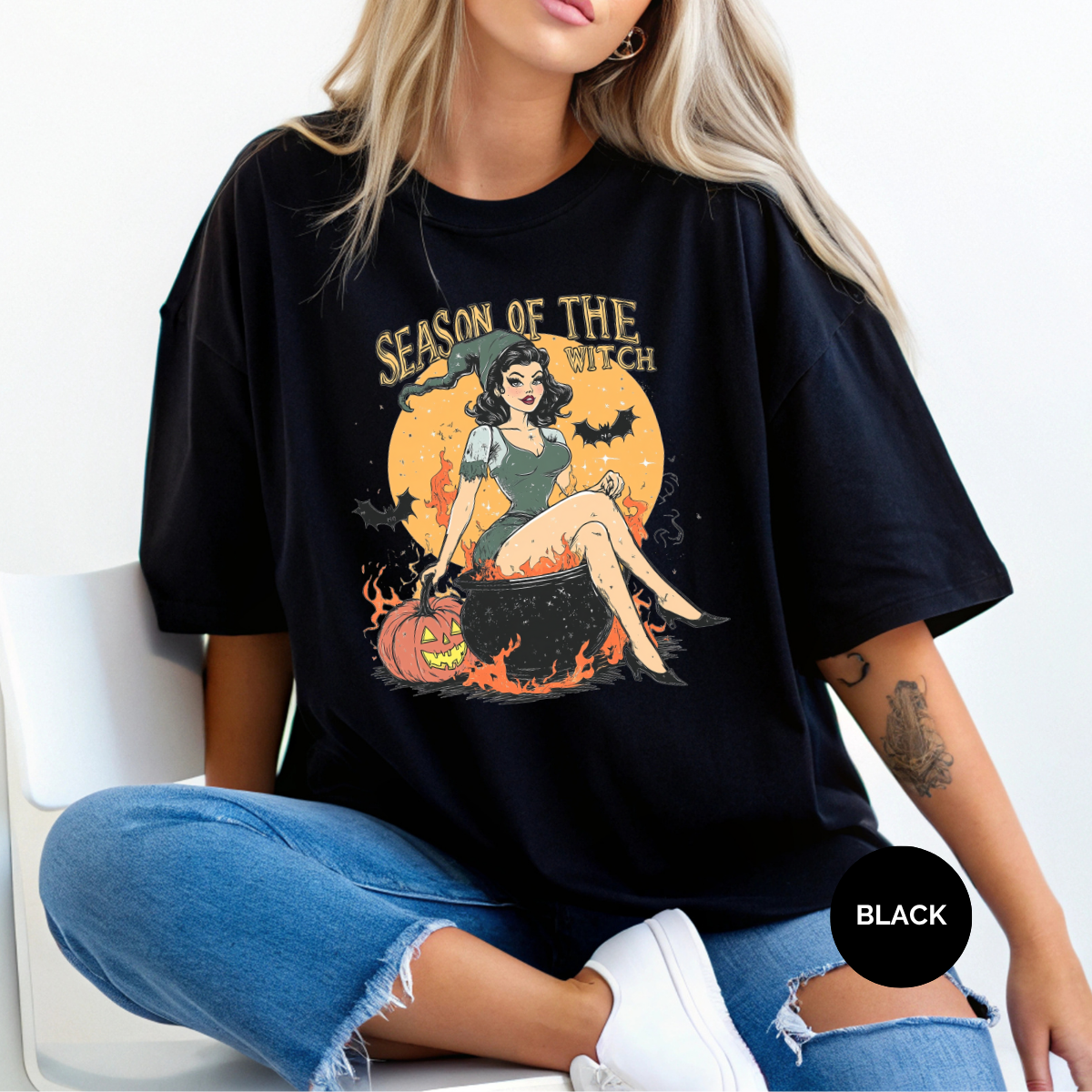 Season of the Witch Comfort Colors Halloween Shirt