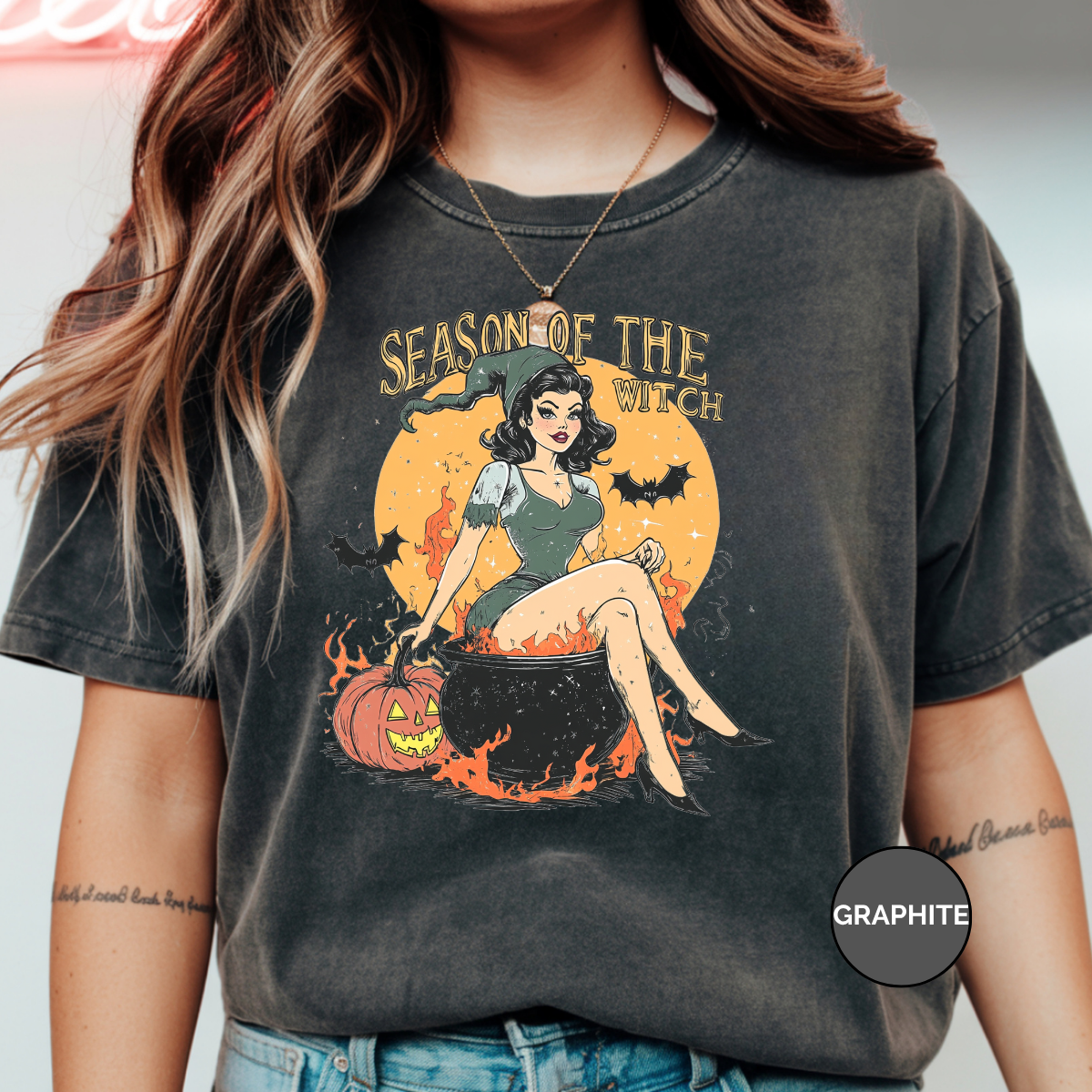 Season of the Witch Comfort Colors Halloween Shirt