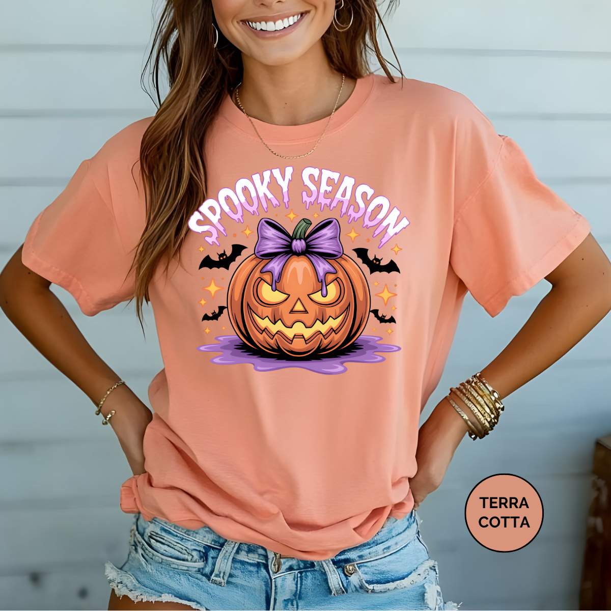 Spooky Season Purple Comfort Colors Halloween Shirt