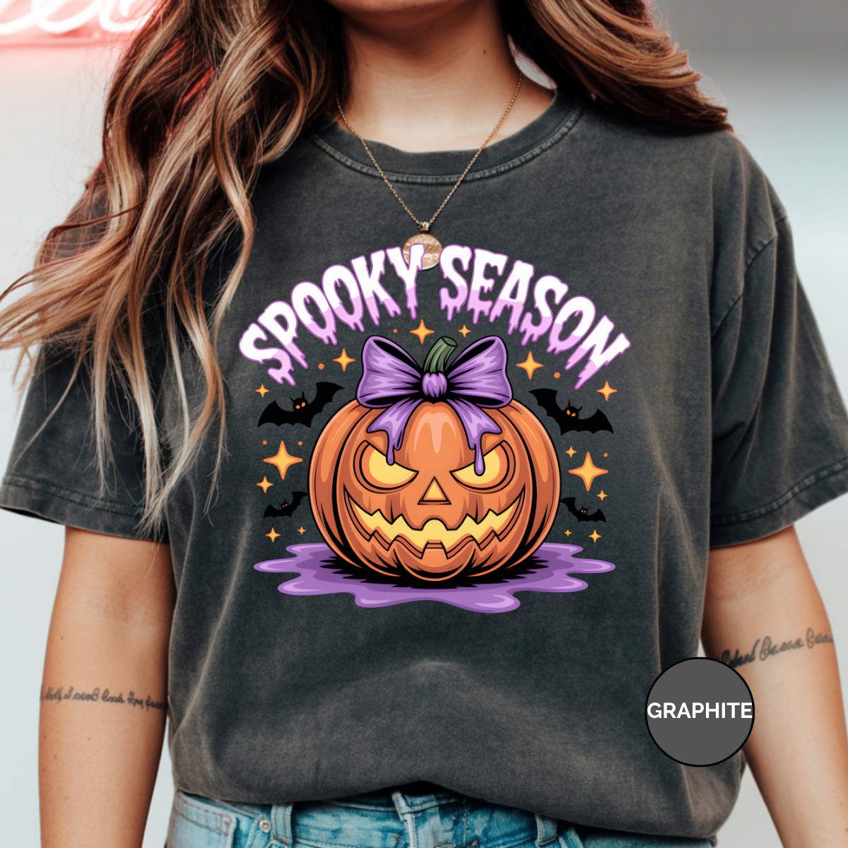 Spooky Season Purple Comfort Colors Halloween Shirt