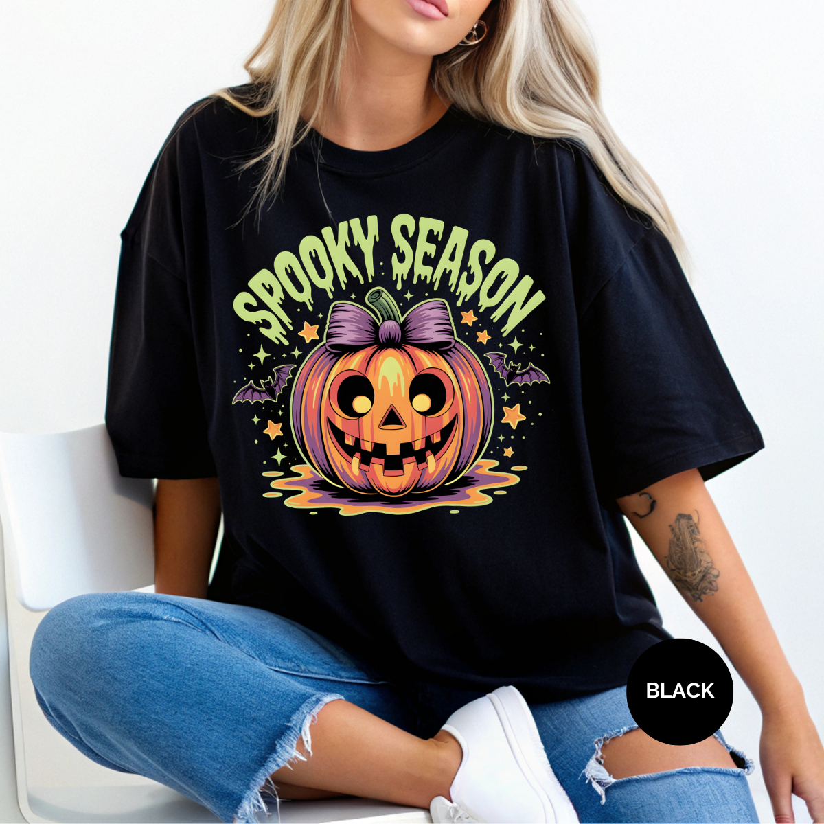 Spooky Season Green Comfort Colors Halloween Shirt
