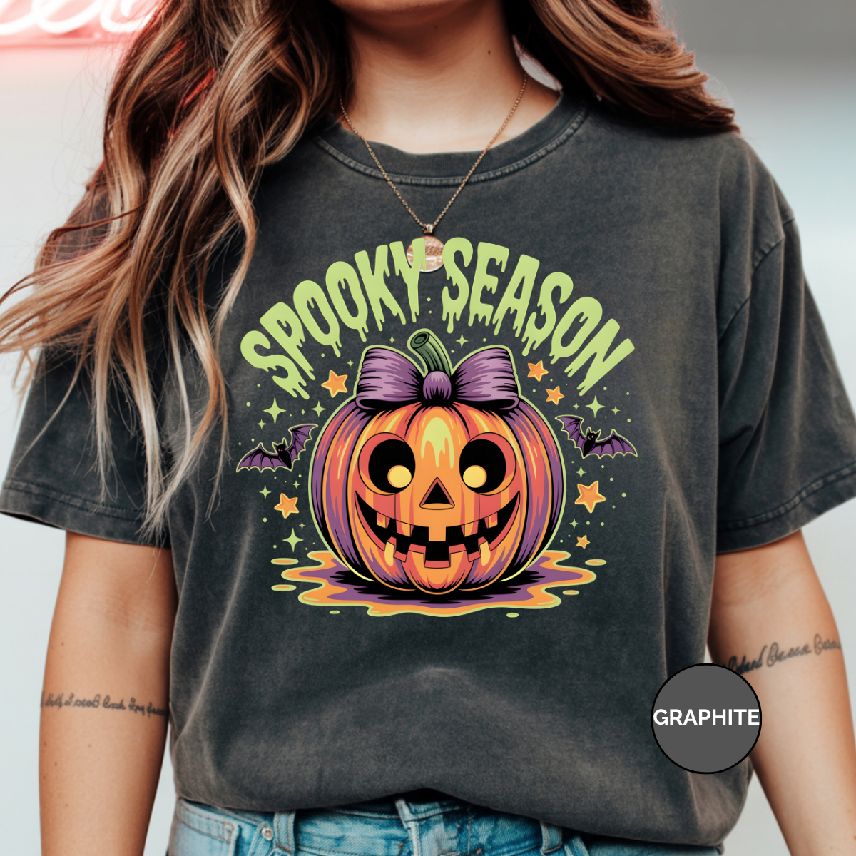 Spooky Season Green Comfort Colors Halloween Shirt