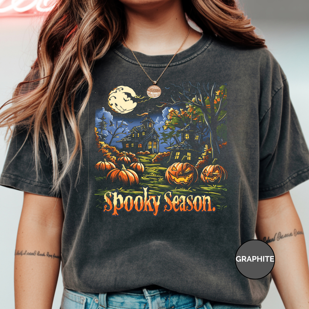 Spooky Season Dark Comfort Colors Halloween Shirt