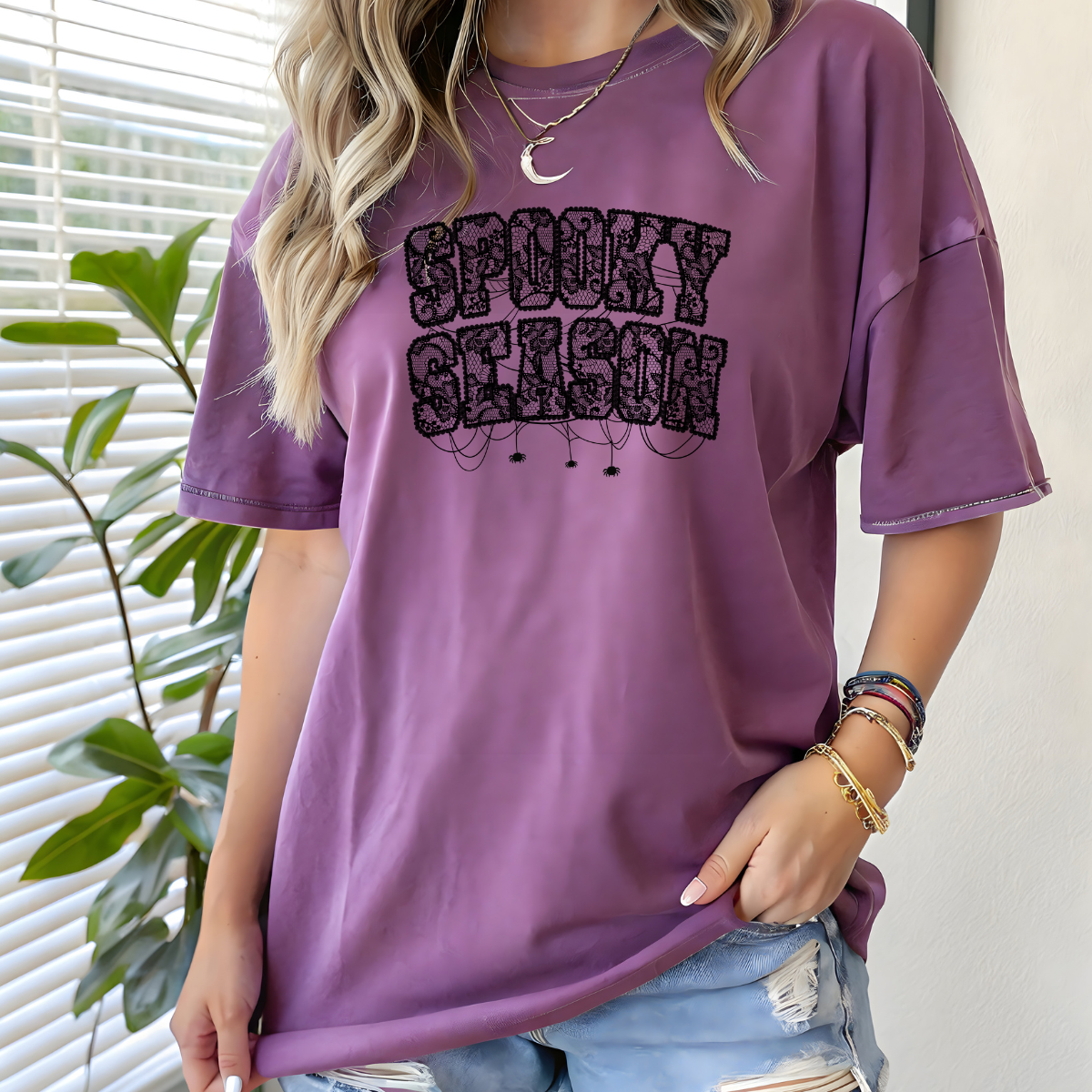 Lace Spooky Coquette Comfort Colors Halloween Shirt