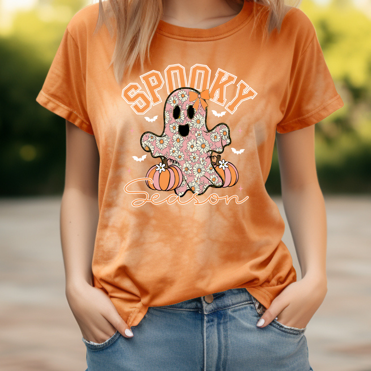 Hippie Ghost Comfort Colors Halloween Shirt