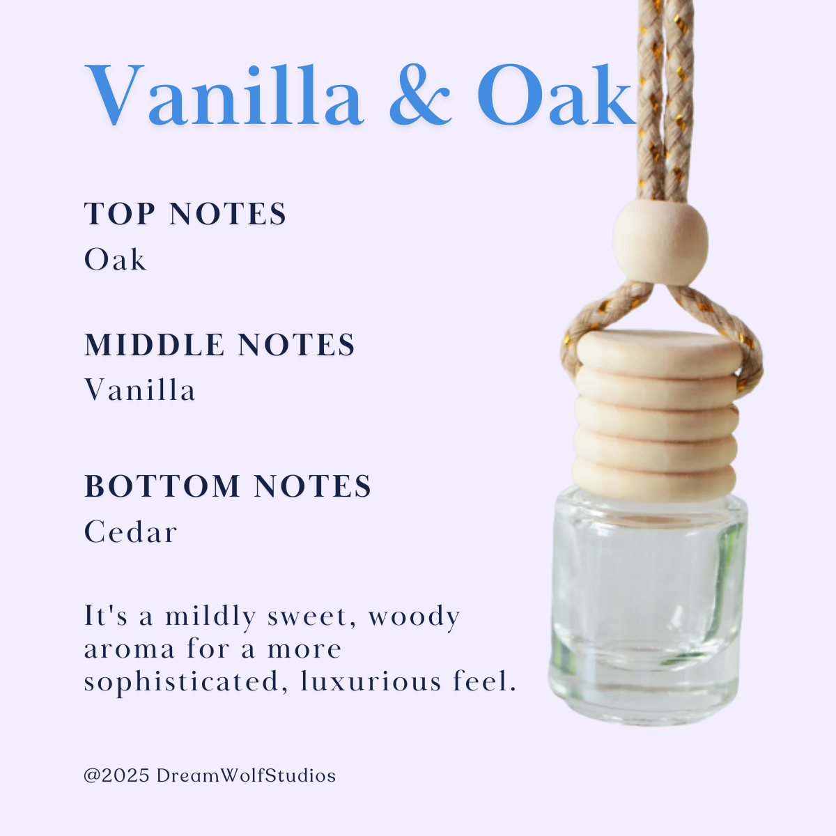 Vanilla & White Oak Diffuser Oil Refill