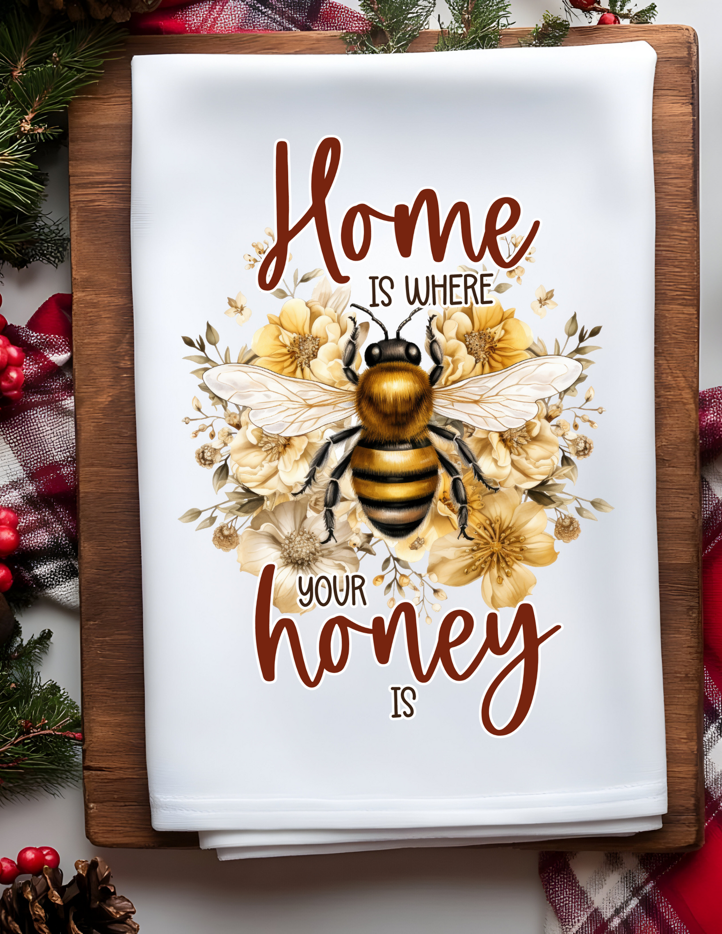 Plush Christmas Waffle Kitchen Towels