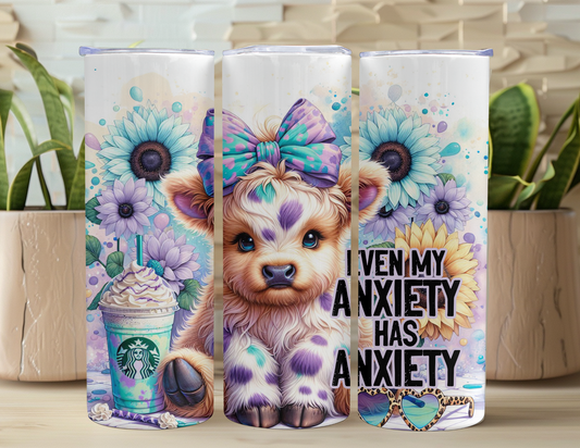 Anxiety Has Anxiety Tumbler Traveler Gift Set