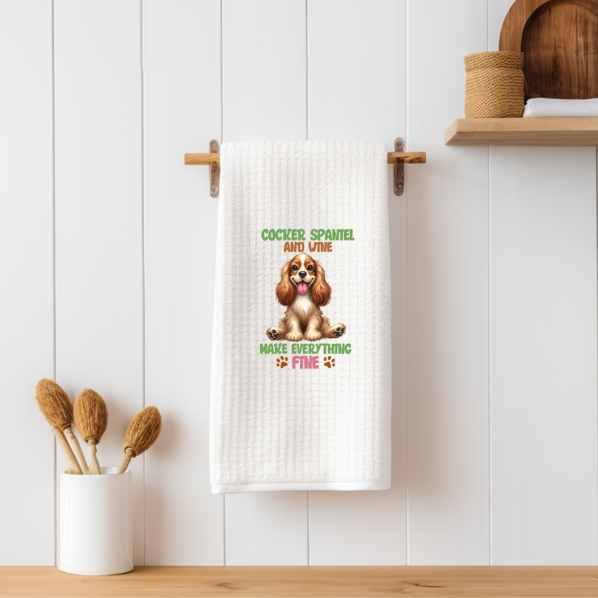 Chihuahua Funny Dog Pun Waffle Weave Towel